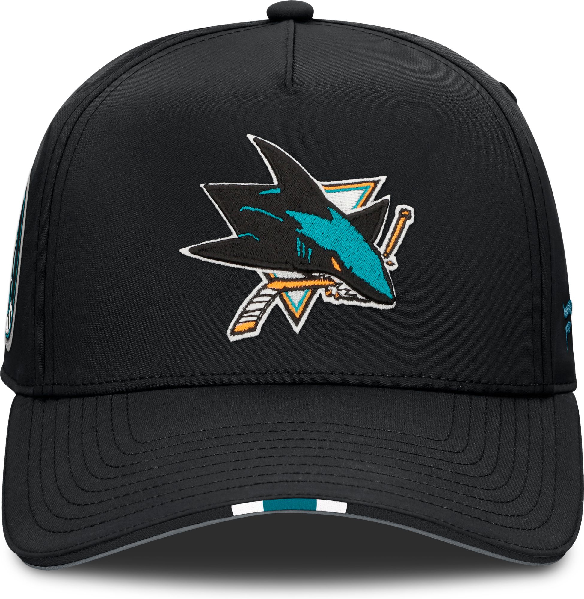 NHL Adult San Jose Sharks Black 2025 Draft Podium Adjustable Hat product image