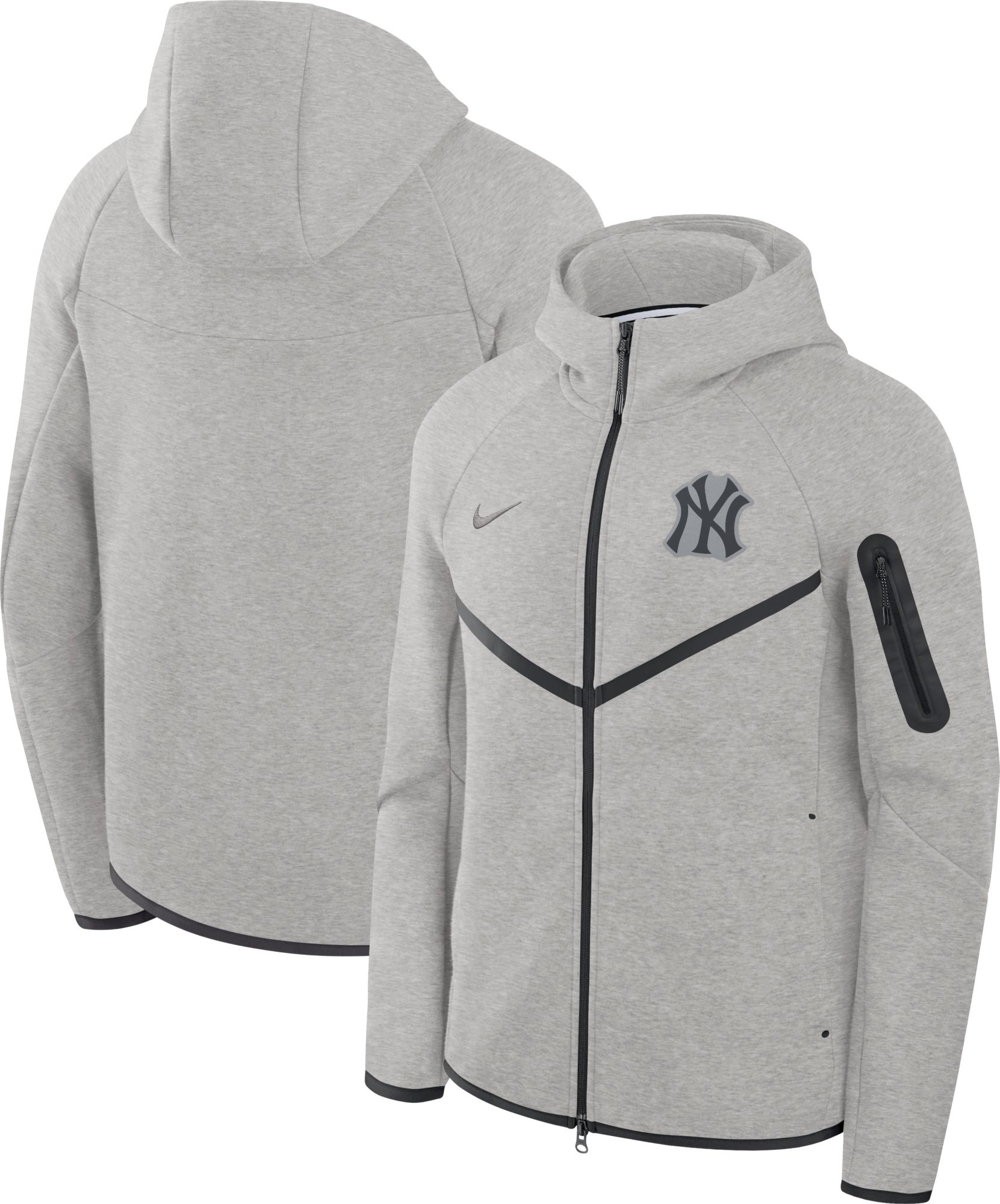 Nike Men's New York Yankees Gray Tech Fleece Windrunner Full-Zip Hoodie product image