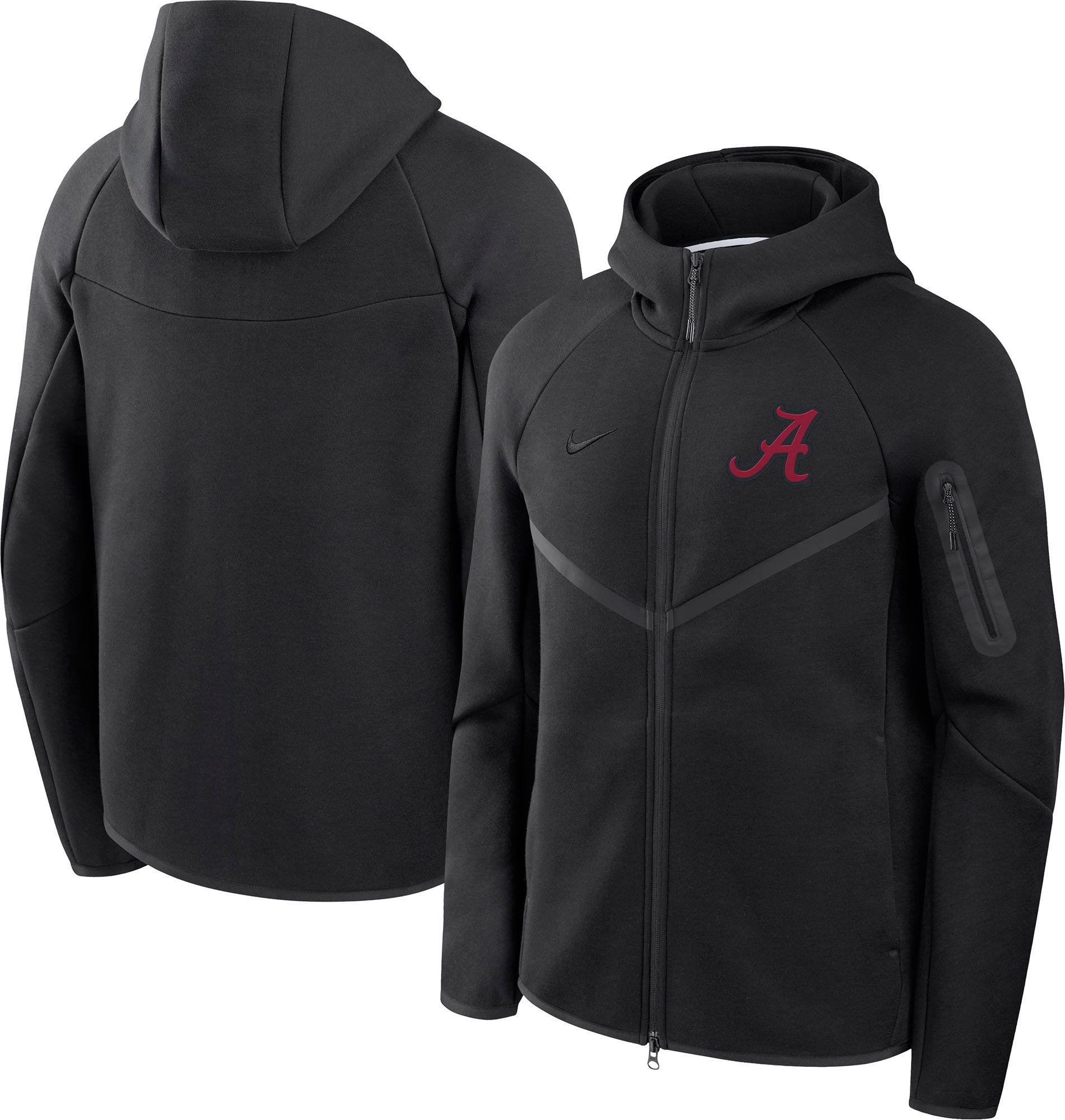 Nike Men's Alabama Crimson Tide Black Tech Fleece Full-Zip Hoodie product image