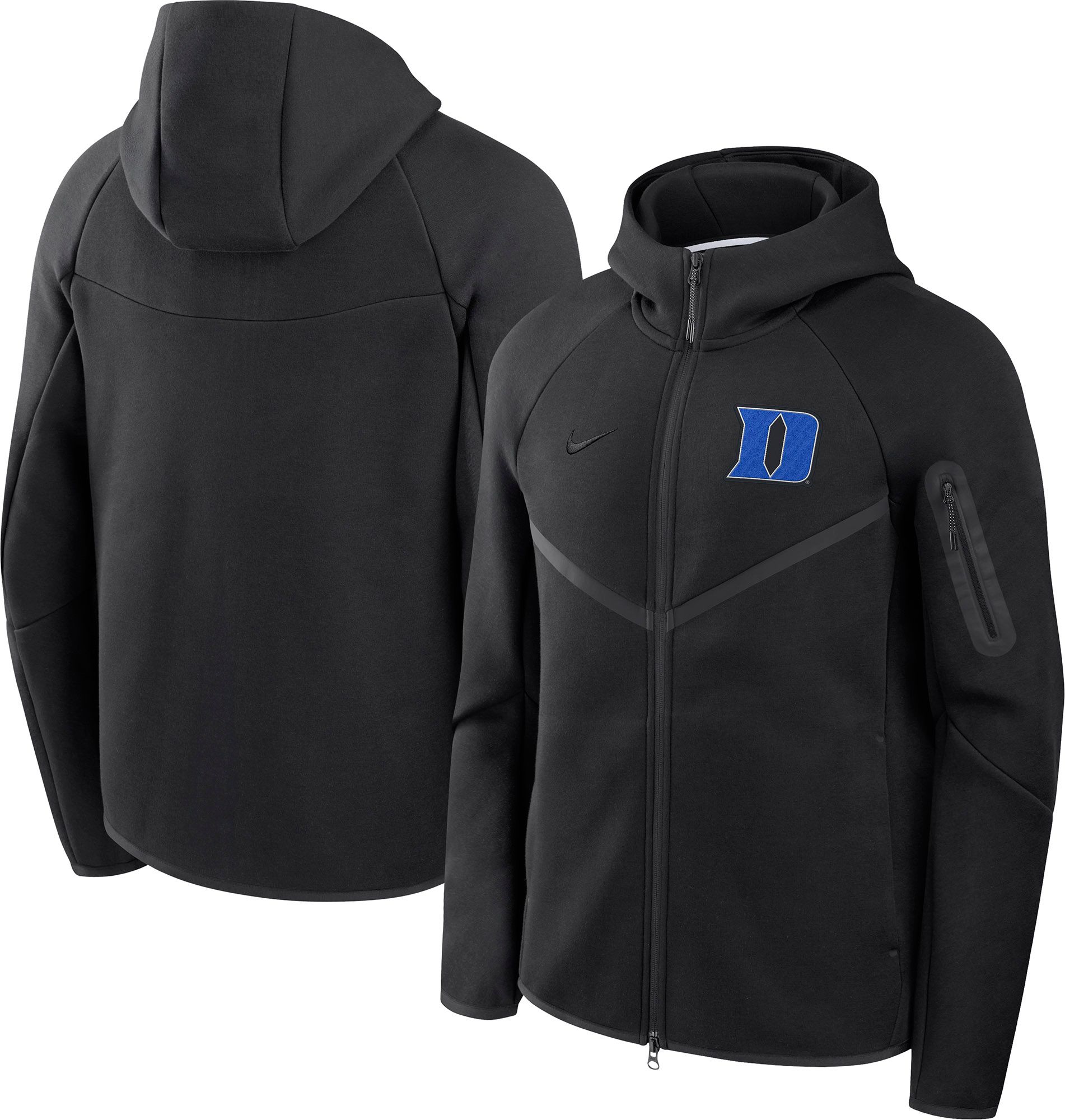 Nike Men's Duke Blue Devils Black Tech Fleece Full-Zip Hoodie product image