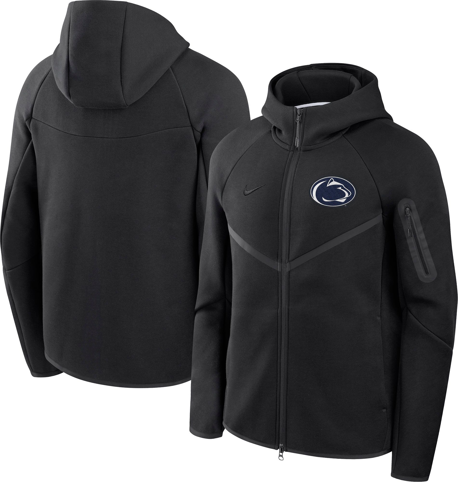 Nike Men's Penn State Nittany Lions Black Tech Fleece Full-Zip Hoodie product image