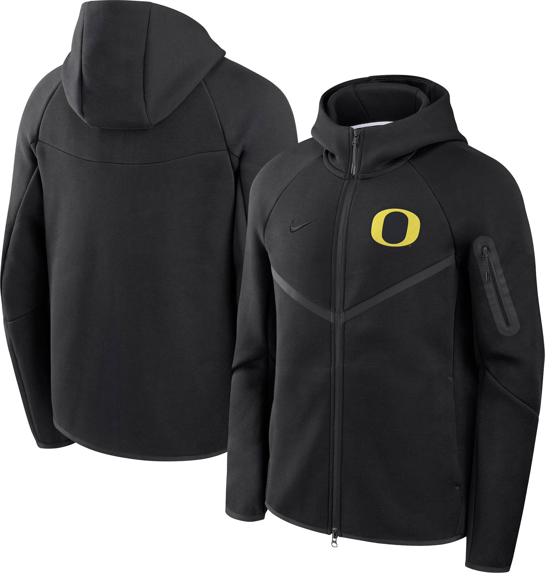 Nike Men's Oregon Ducks Black Tech Fleece Full-Zip Hoodie product image