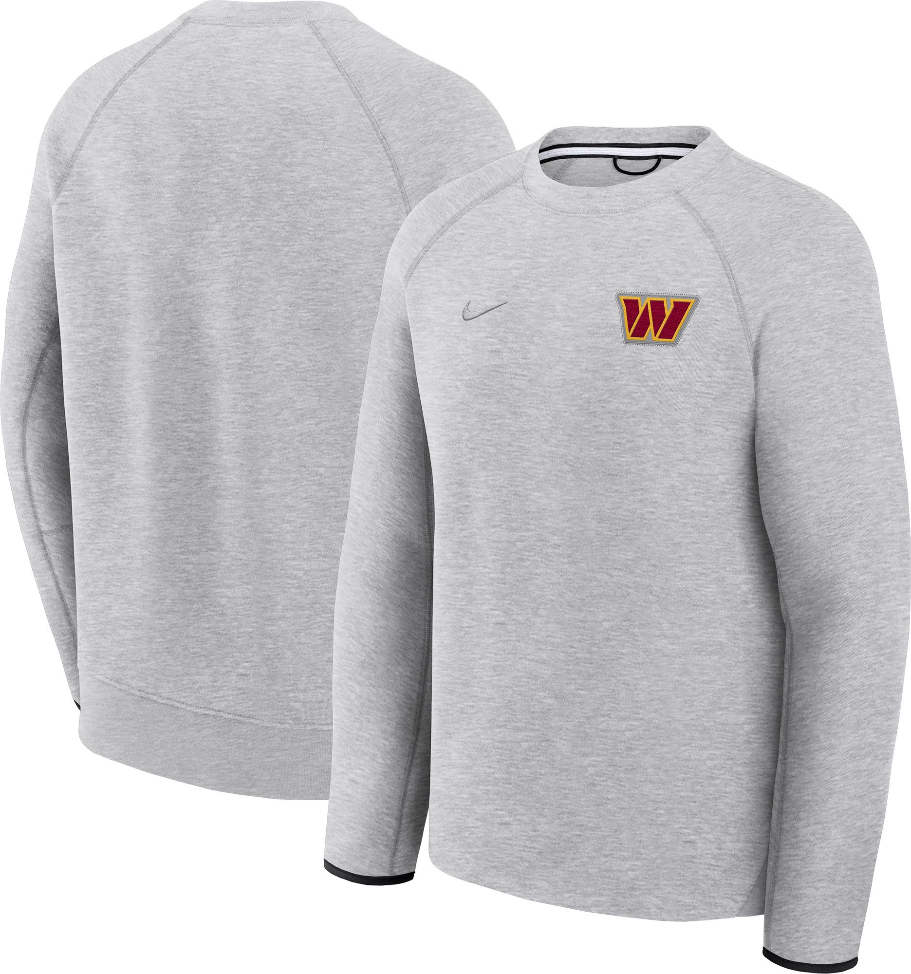 Nike Men's Washington Commanders Dark Grey Heather Tech Fleece Crewneck Sweatshirt product image