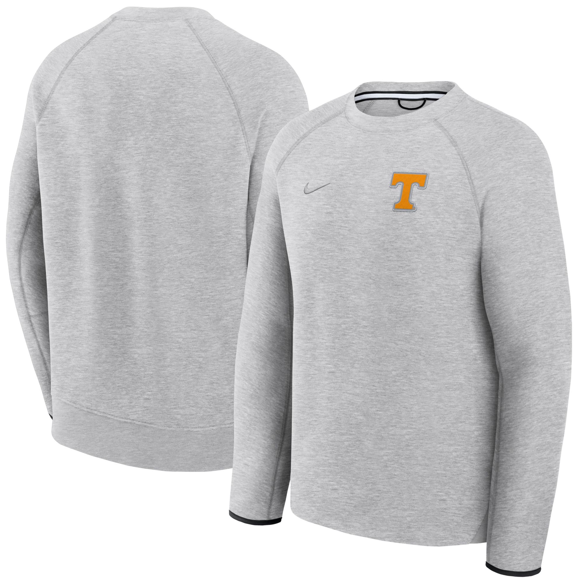 Nike Men's Tennessee Volunteers Dark Grey Heather Tech Fleece Crewneck Sweatshirt product image