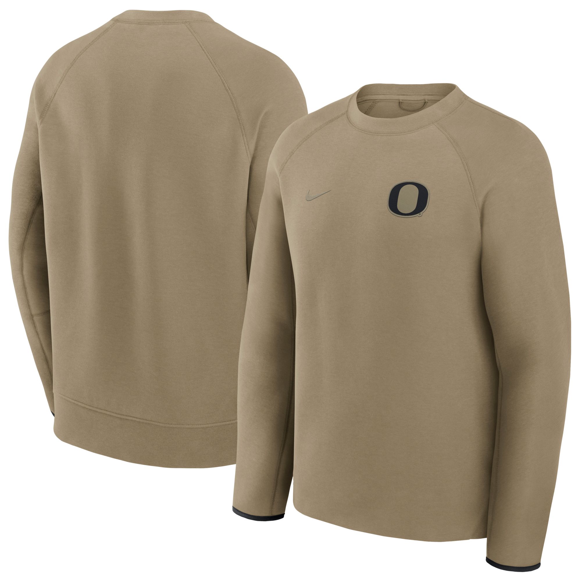 Nike Men's Oregon Ducks Neutral Olive Tech Fleece Crewneck Sweatshirt product image