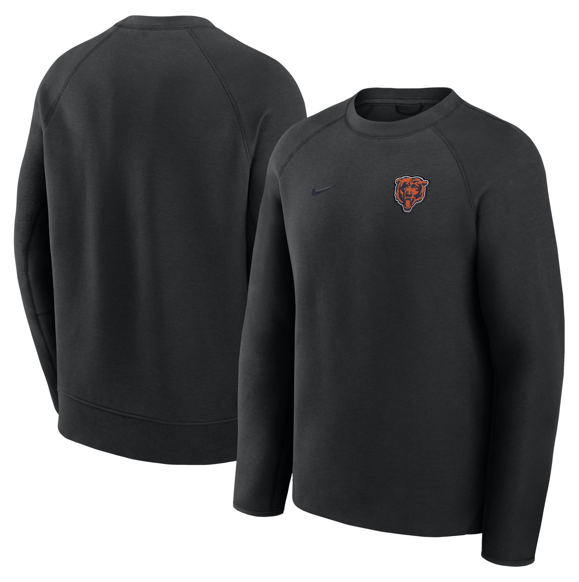 Nike Men's Chicago Bears Black Tech Fleece Crewneck Sweatshirt product image