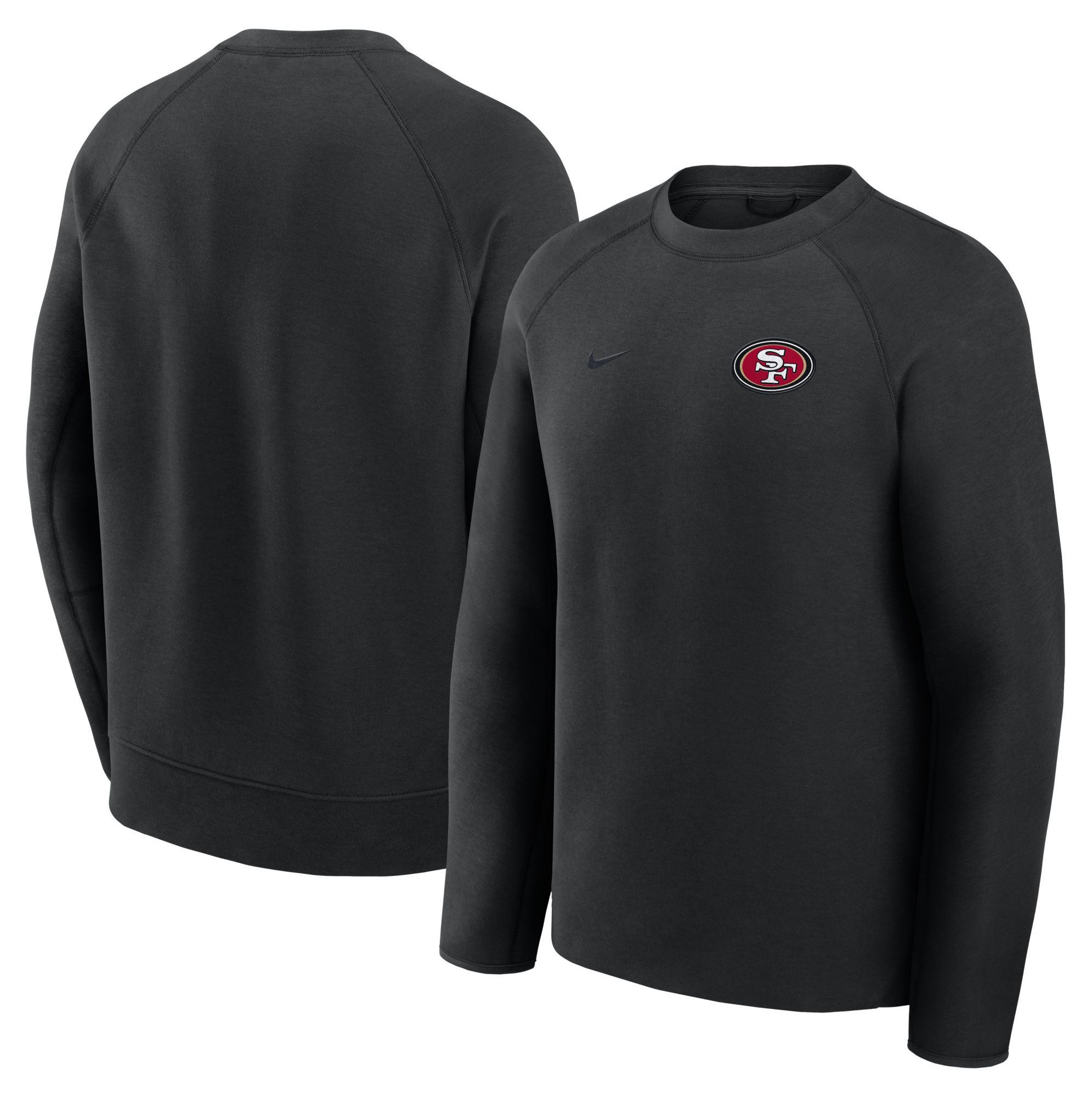 Nike Men's San Francisco 49ers Black Tech Fleece Crewneck Sweatshirt product image
