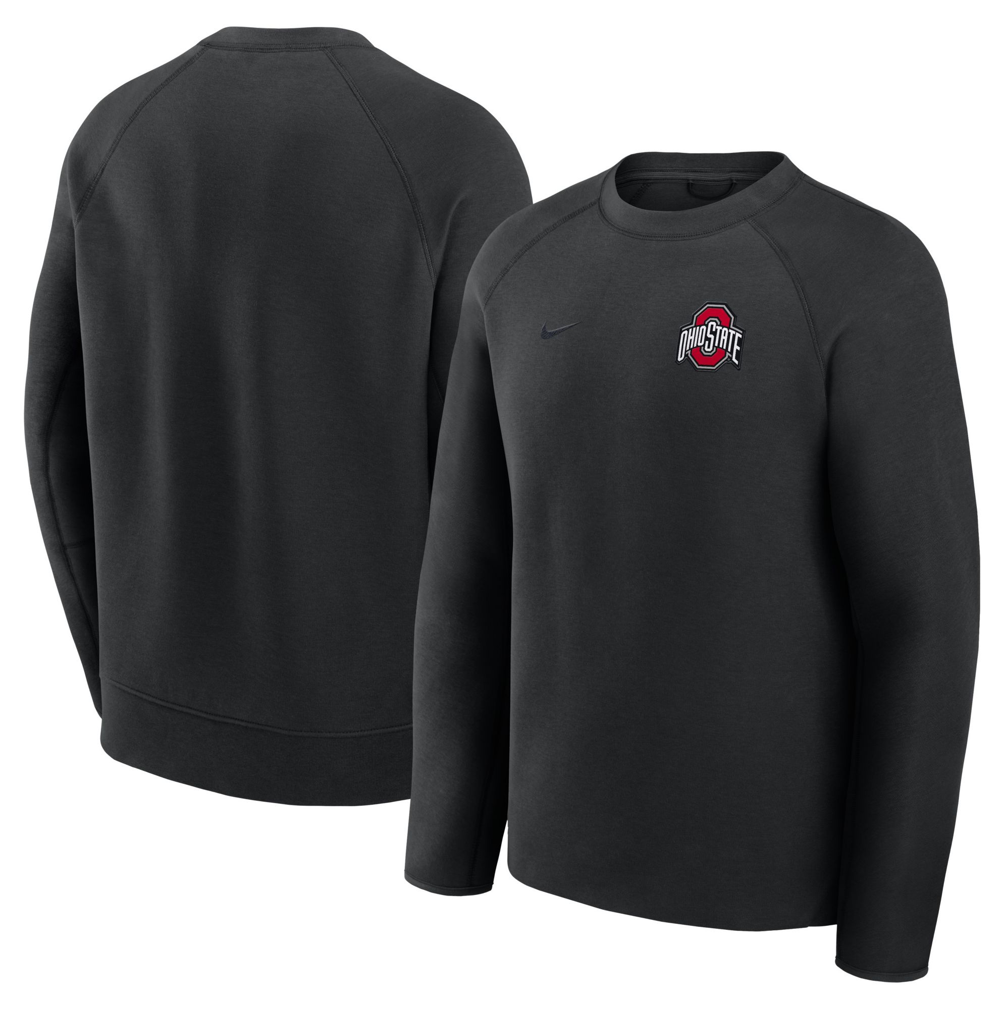 Nike Men's Ohio State Buckeyes Black Tech Fleece Crewneck Sweatshirt product image