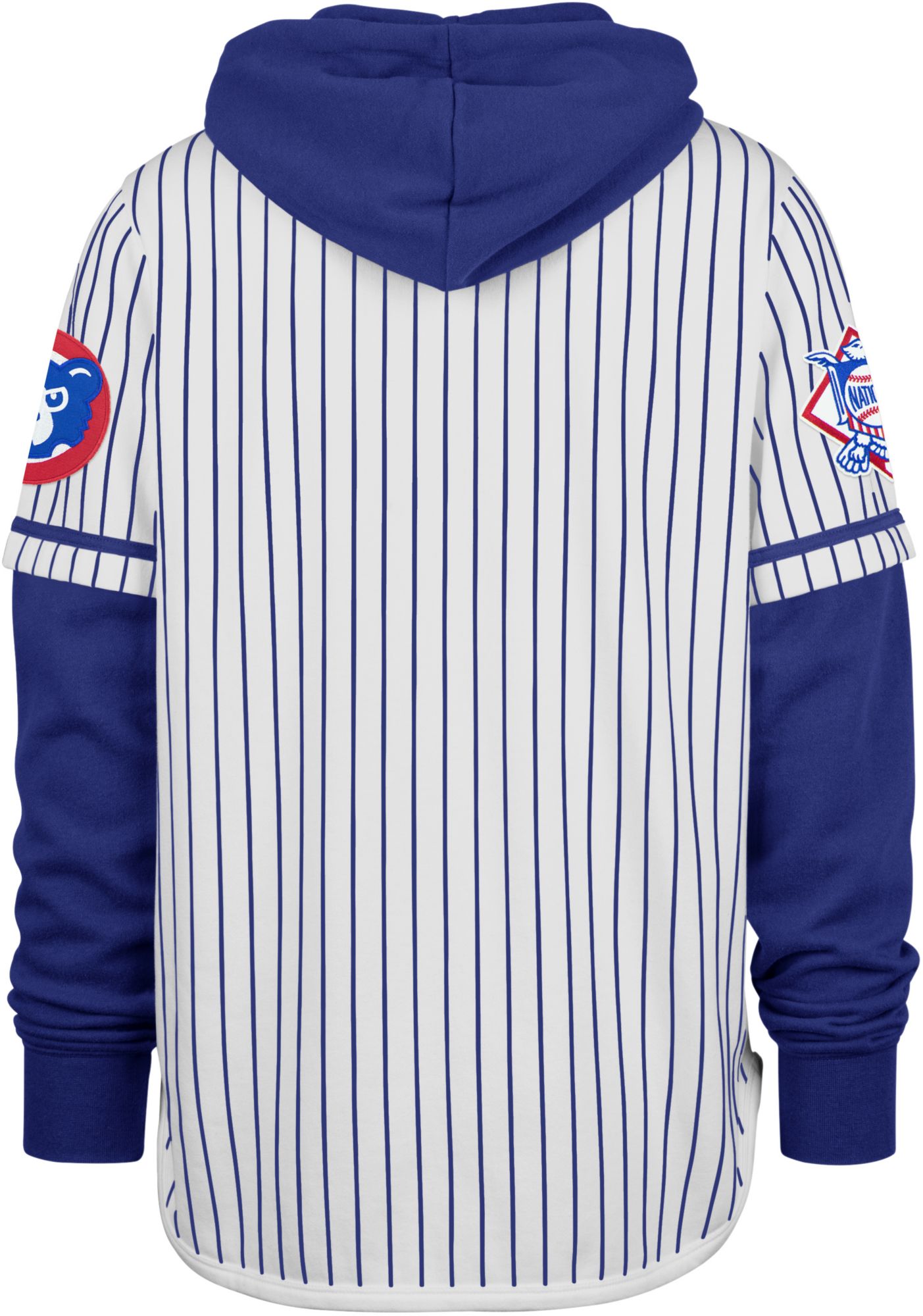 '47 Men's Chicago Cubs White Pinstripe Double Header Shirt product image