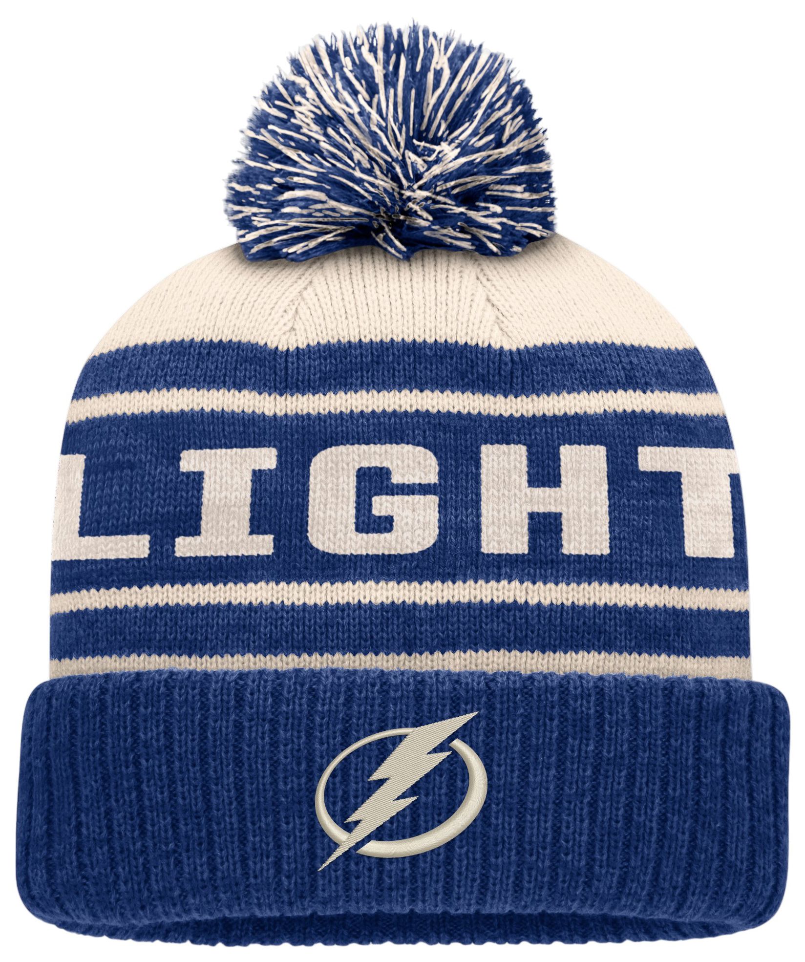 NHL Men's Tampa Bay Lightning Repose Cuffed Knit Pom Beanie