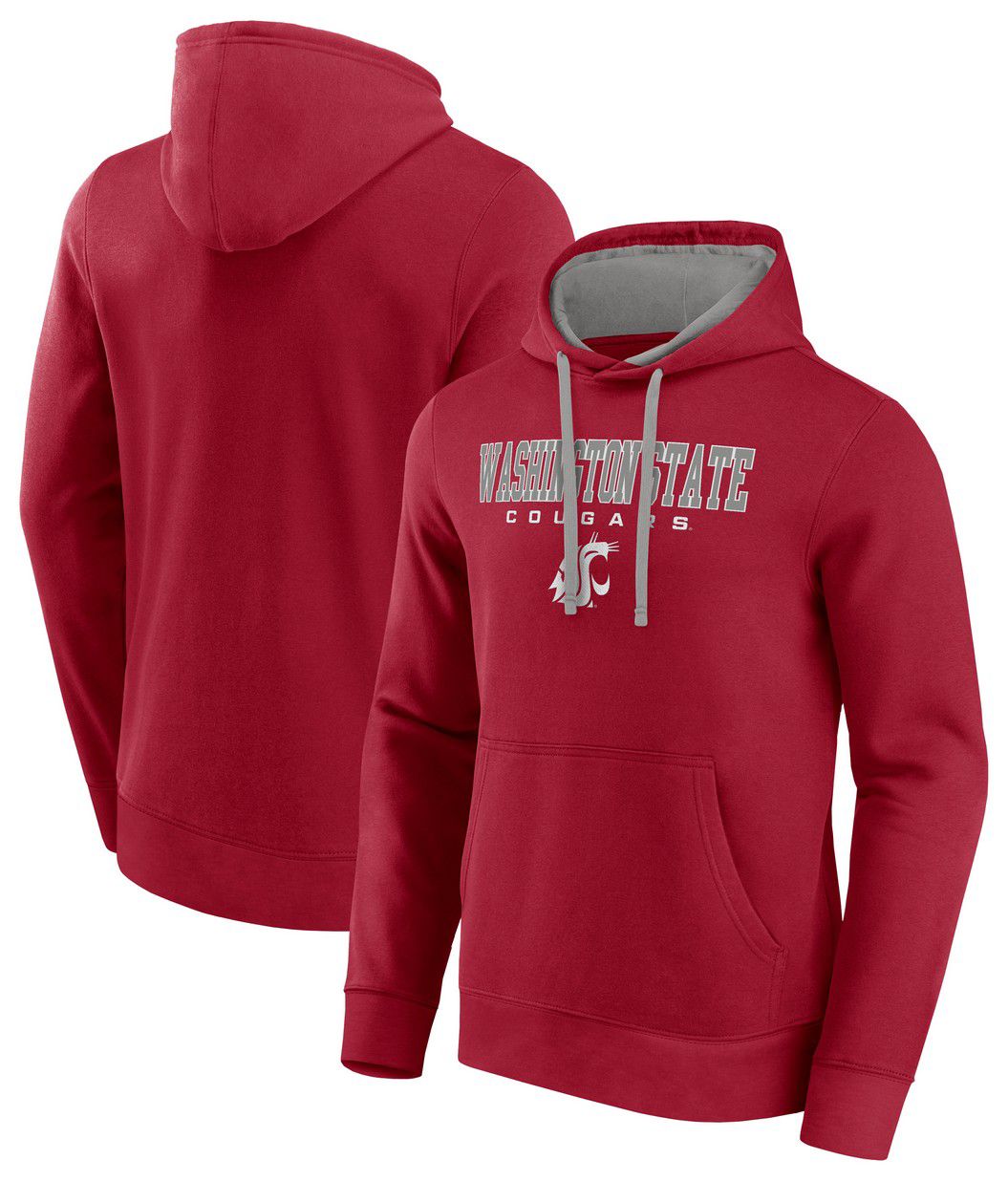 Logo Athletic Men's Washington State Cougars Cardinal/Grey Hoodie product image
