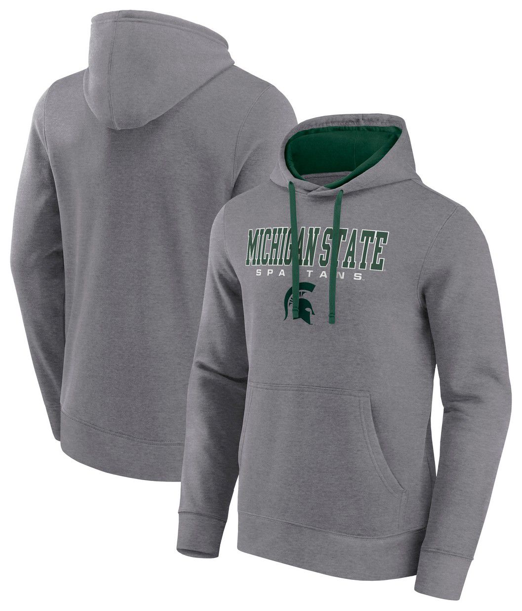 Logo Athletic Men's Michigan State Spartans Grey/Green Hoodie product image