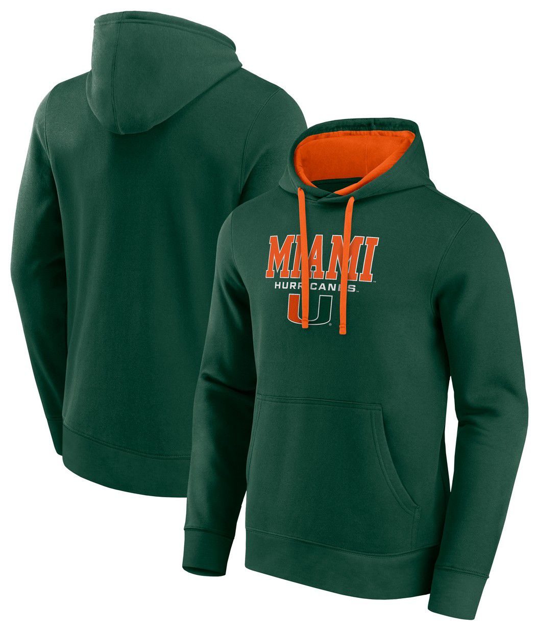 Logo Athletic Men's Miami Hurricanes Dark Green/Orange Hoodie product image