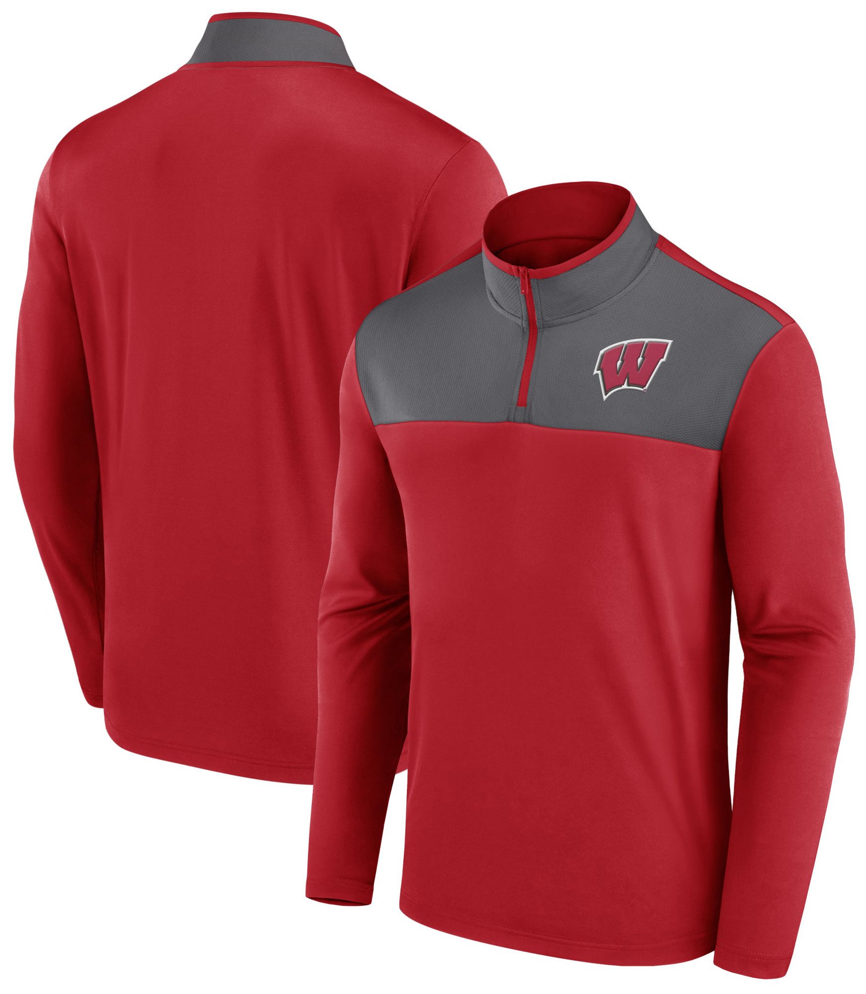 Logo Athletic Men's Wisconsin Badgers Red 1/4 Zip Jacket product image