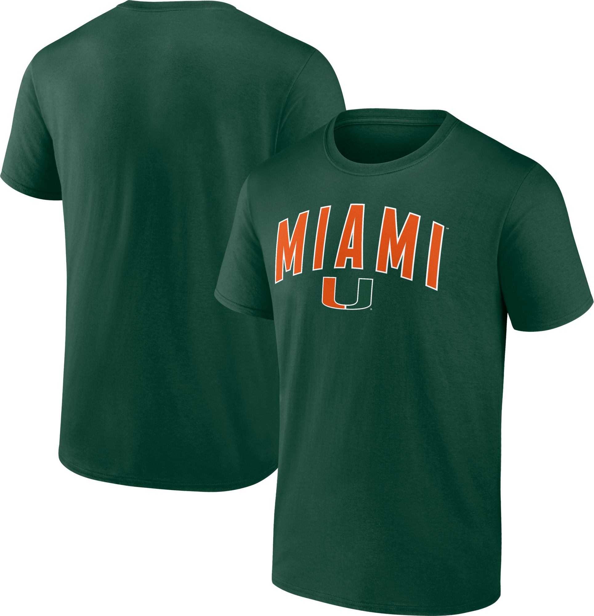 Logo Athletic Men's Miami Hurricanes Dark Green Arch Promo Short Sleeve T-Shirt product image