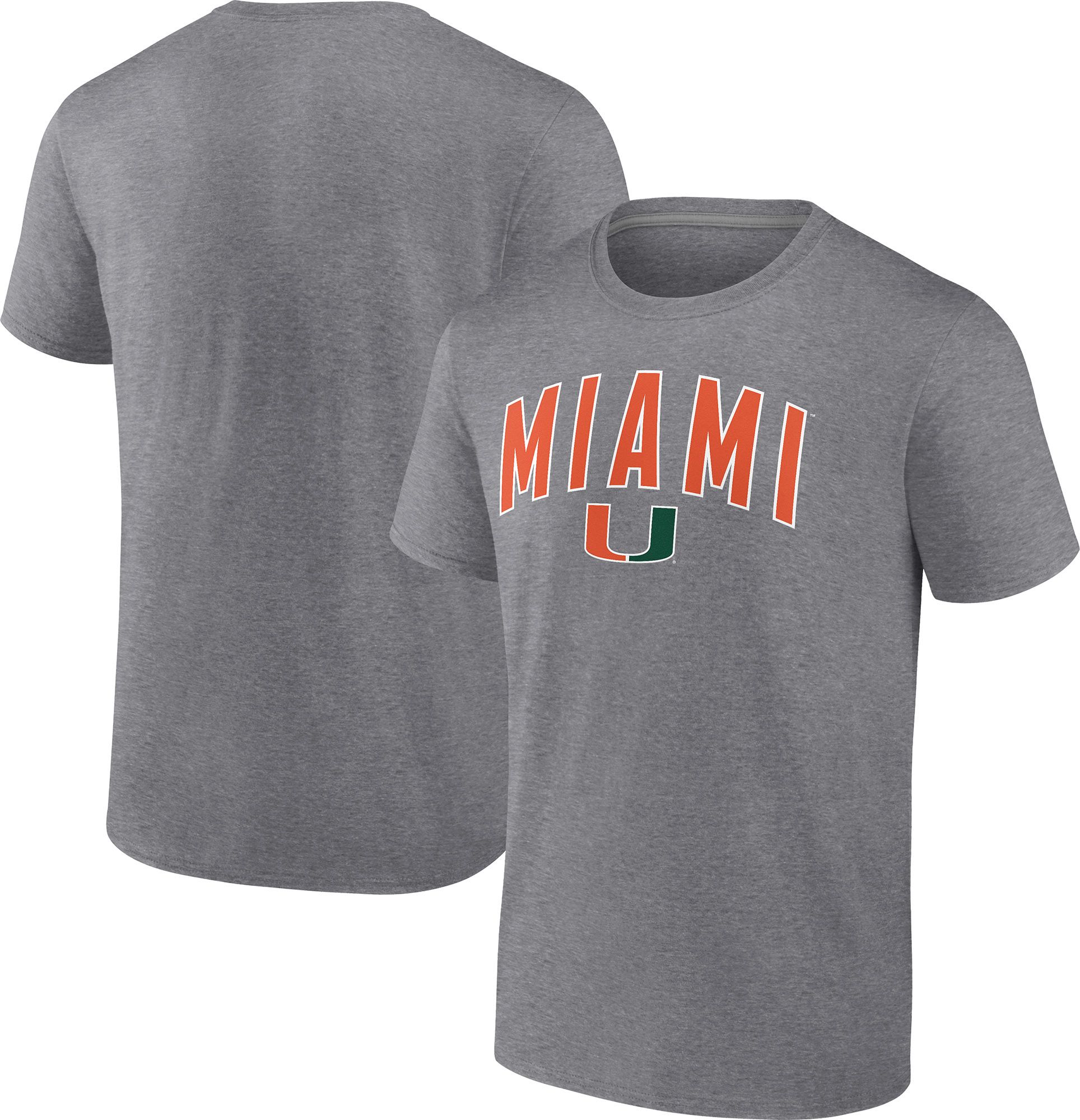 Logo Athletic Men's Miami Hurricanes Athletic Gray Heather Arch Promo Short Sleeve T-Shirt product image