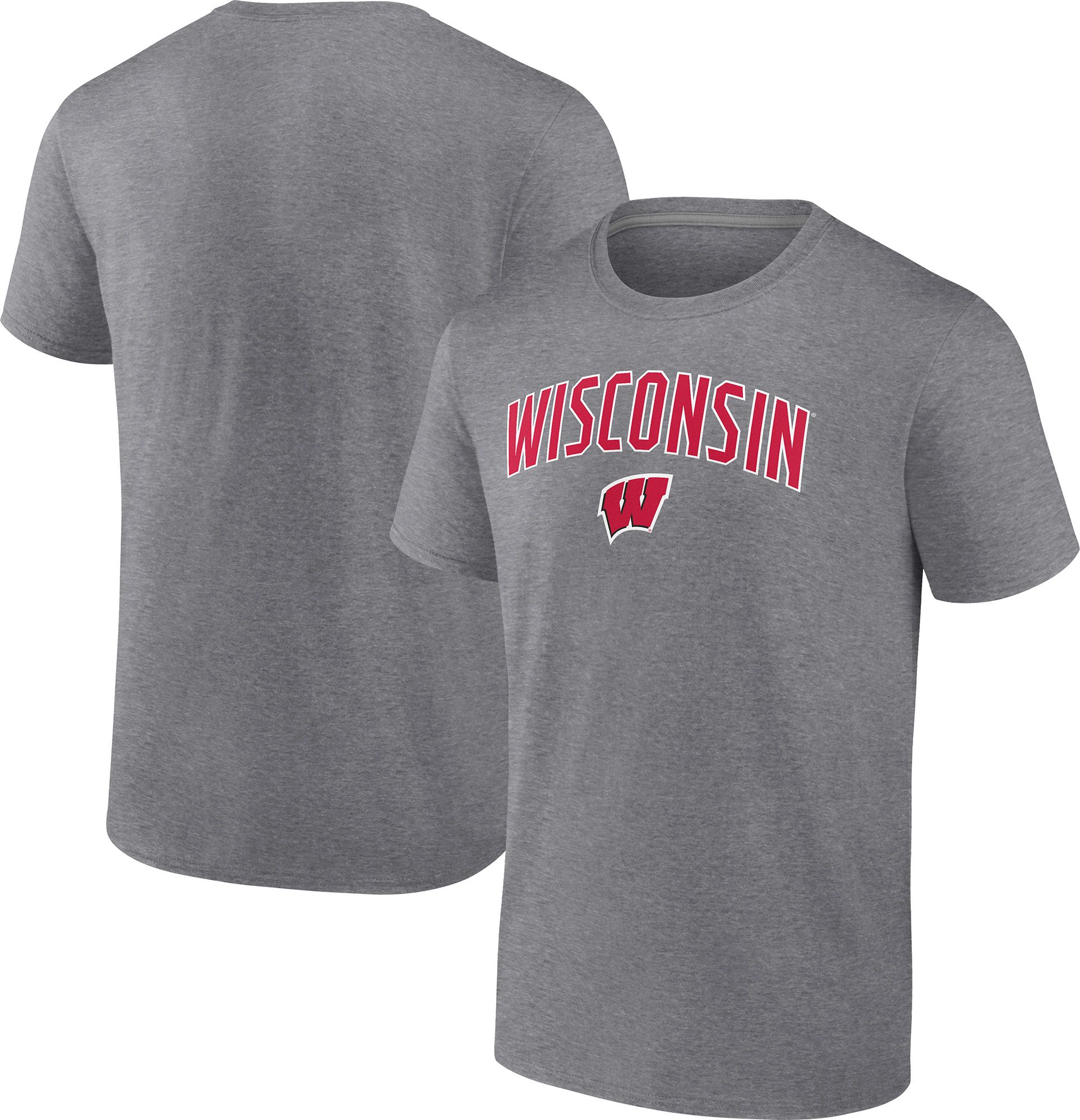 Logo Athletic Men's Wisconsin Badgers Athletic Grey Heather Arch Promo Short Sleeve T-Shirt product image