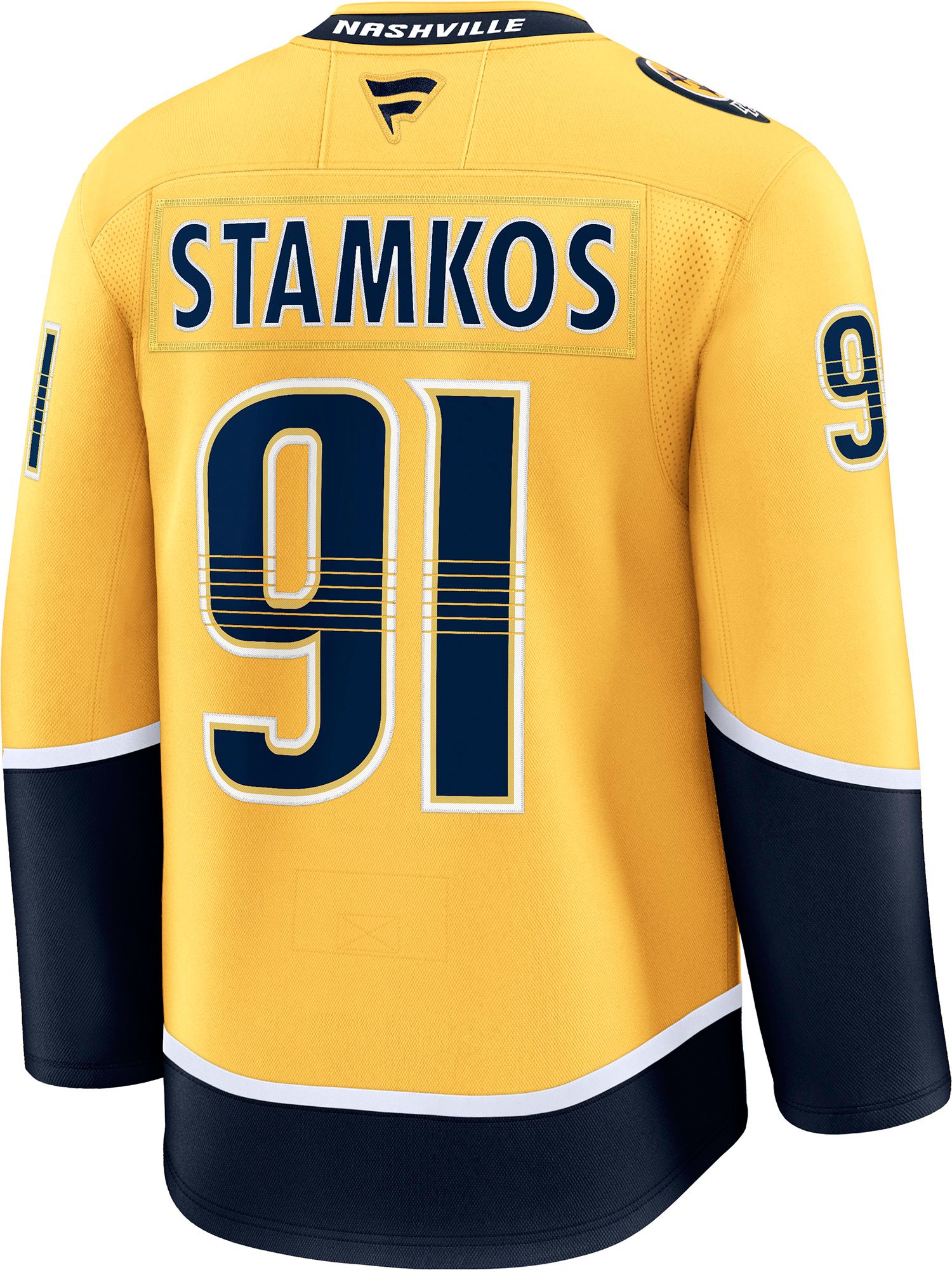 NHL Men's Nashville Predators Steven Stamkos #91 Yellow Premium Authentic Jersey product image