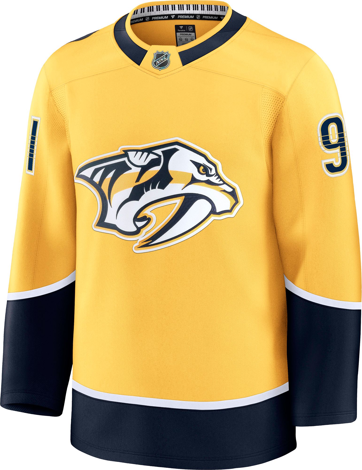 NHL Men's Nashville Predators Steven Stamkos #91 Yellow Premium Authentic Jersey product image