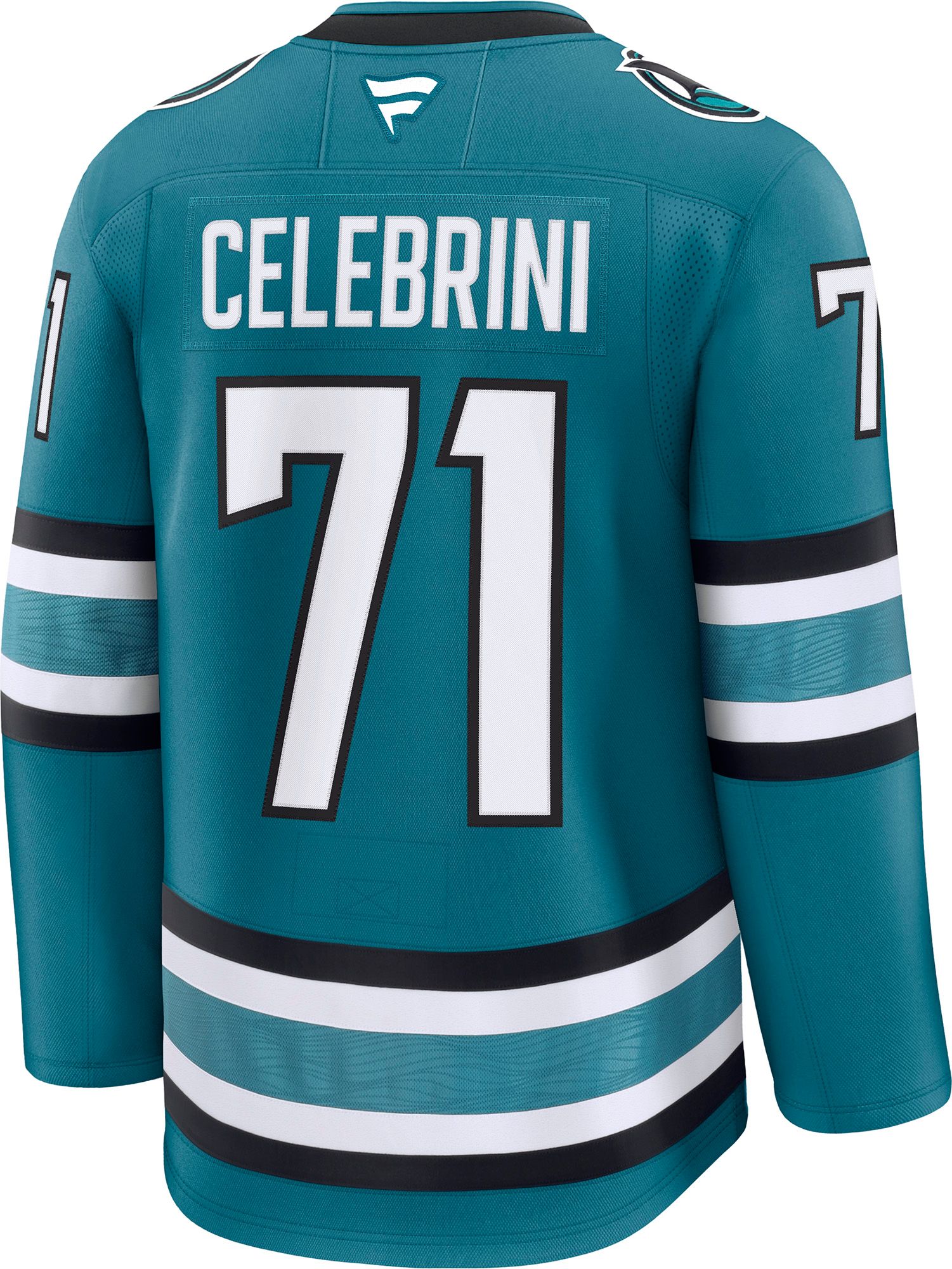 NHL Men's San Jose Sharks Macklin Celebrini #71 Teal Home Premium Authentic Jersey product image