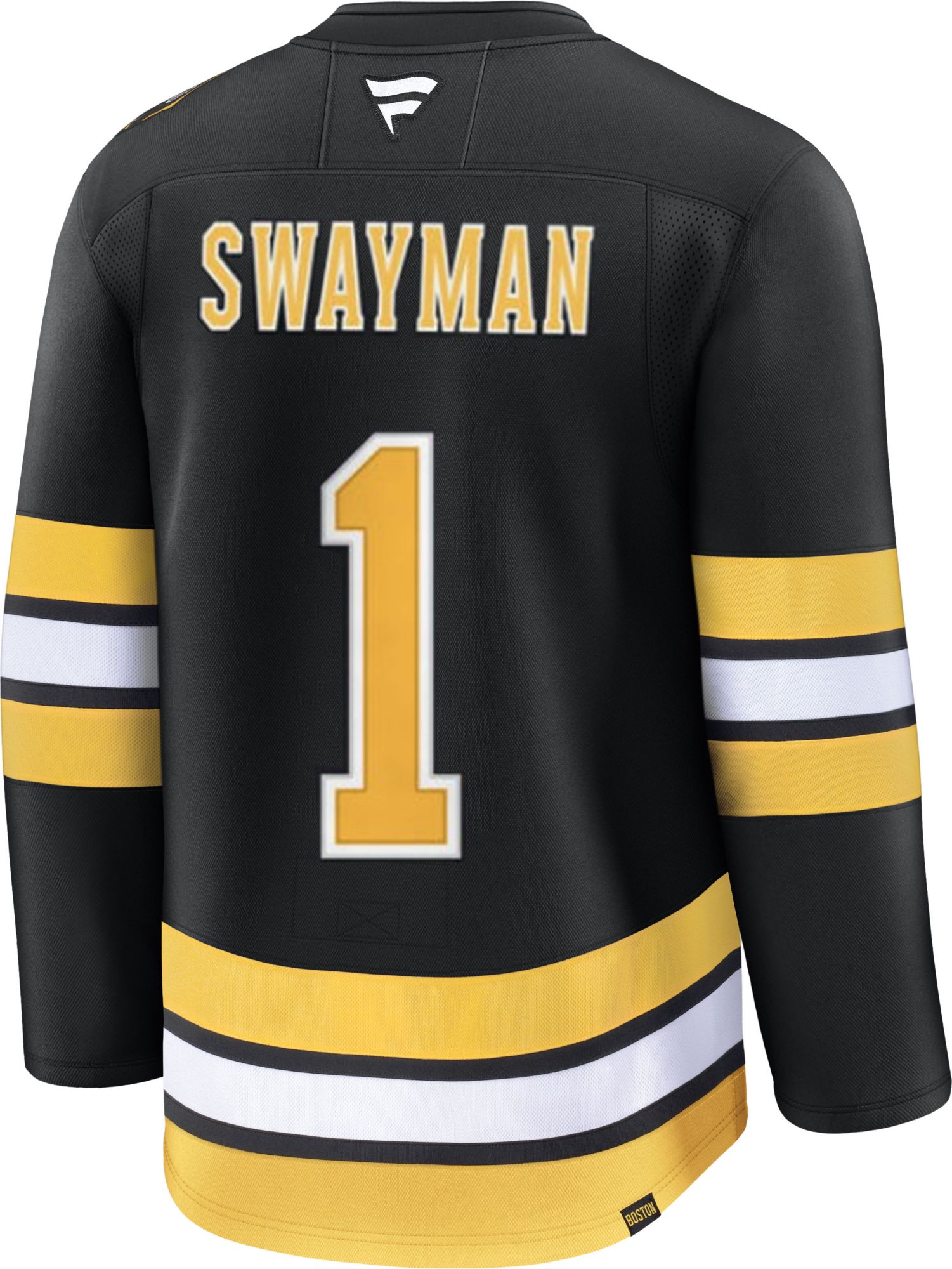 NHL Men's Boston Bruins Jeremy Swayman #1 Black Premium Authentic Home Jersey product image