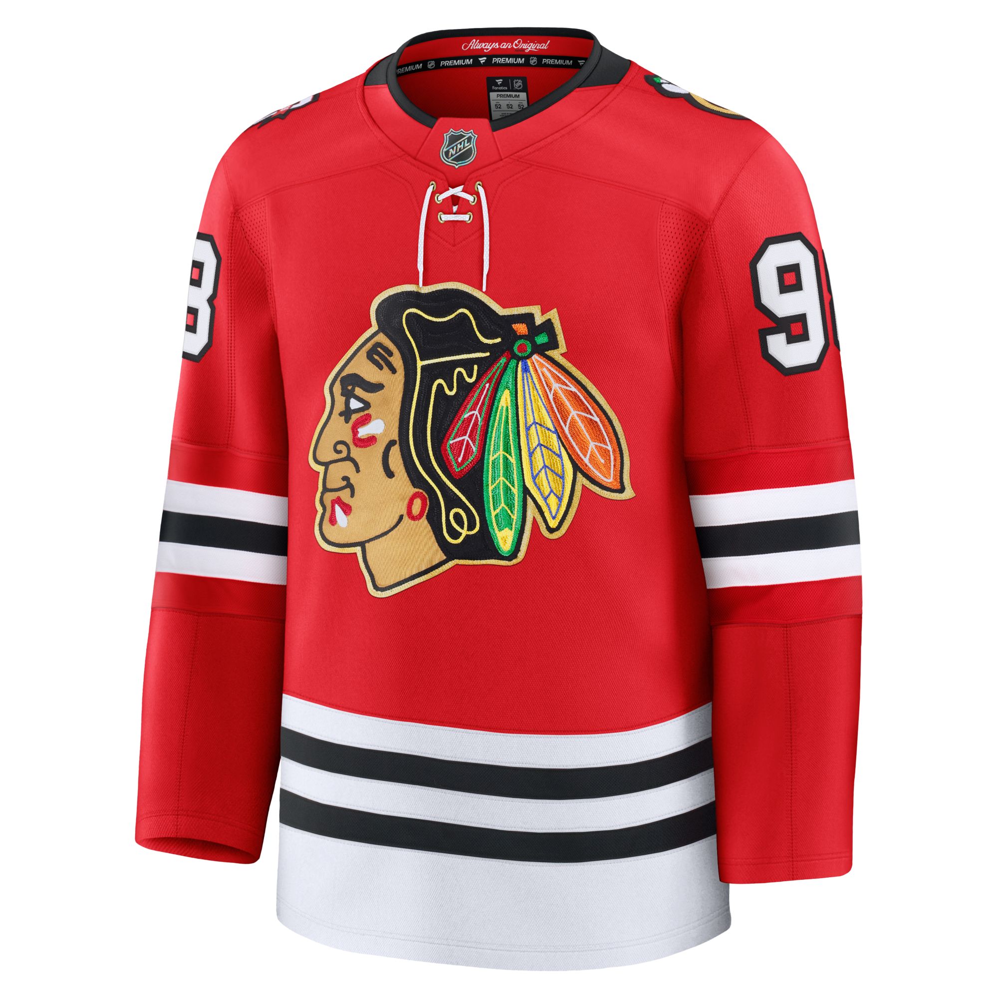 NHL Men's Chicago Blackhawks Connor Bedard #98 Red Premium Home Jersey product image