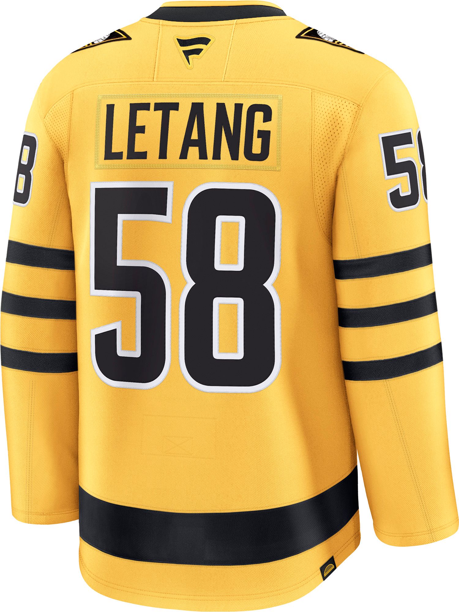 NHL Men's Pittsburgh Penguins Kris Letang #58 Yellow Authentic Alternate Jersey product image