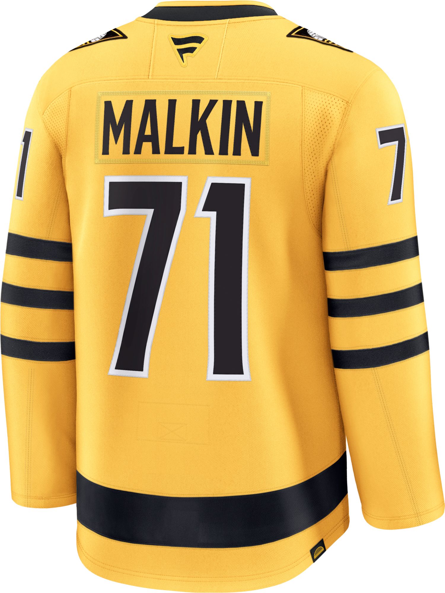 NHL Men's Pittsburgh Penguins Evgeni Malkin #71 Yellow Premium Authentic Alternate Jersey product image