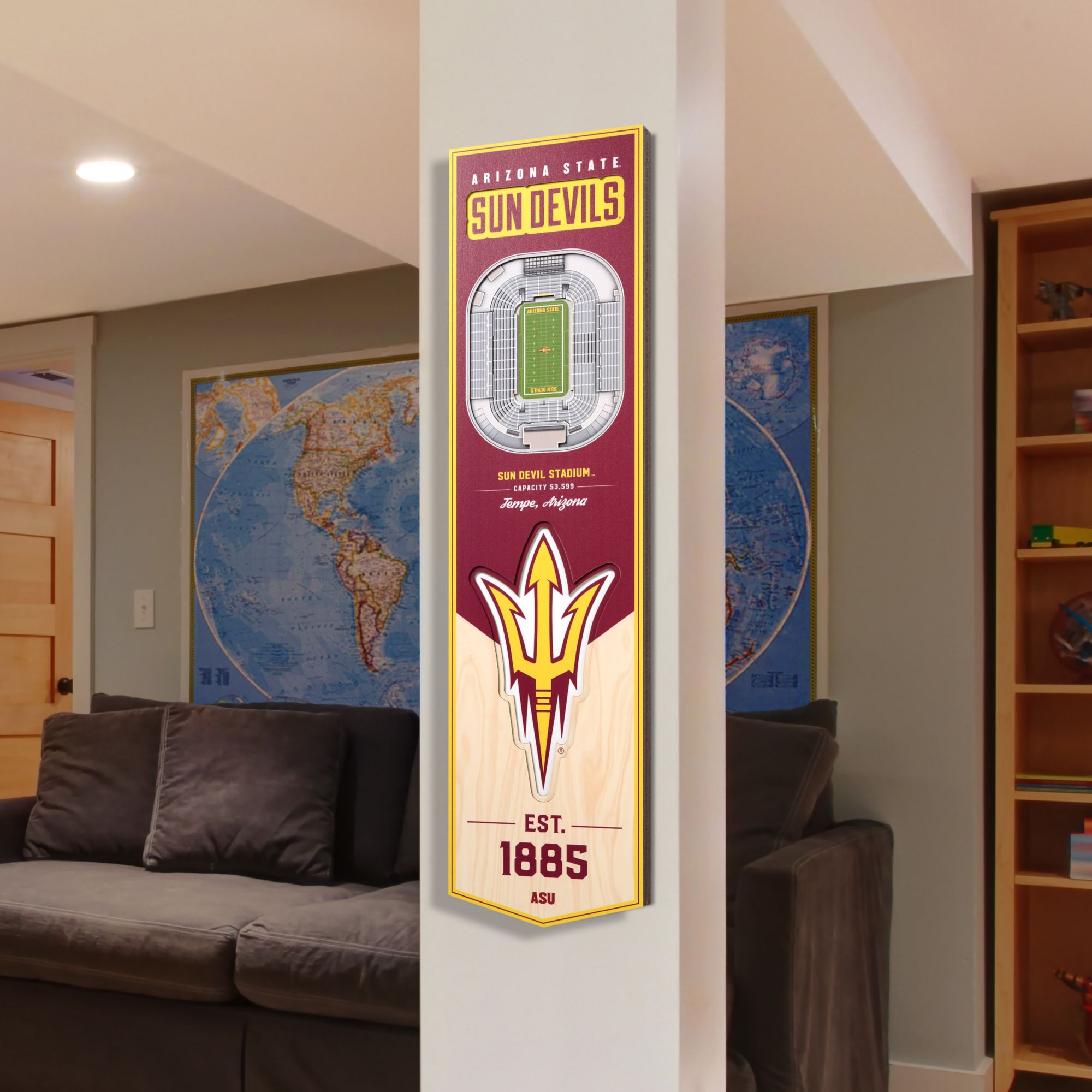 YouTheFan Arizona State Sun Devils 8"x32" 3-D Banner product image