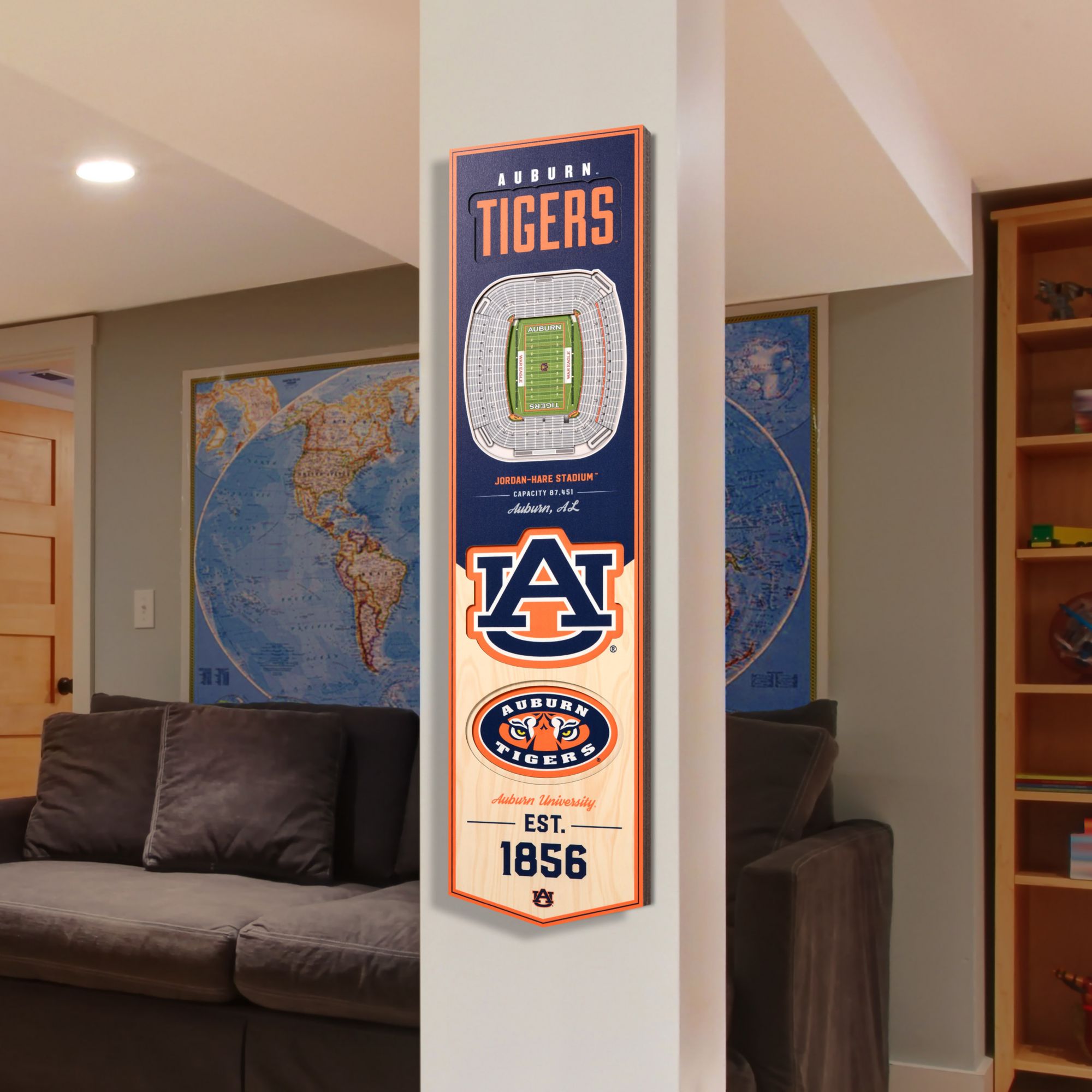 YouTheFan Auburn Tigers 8"x32" 3-D Banner product image