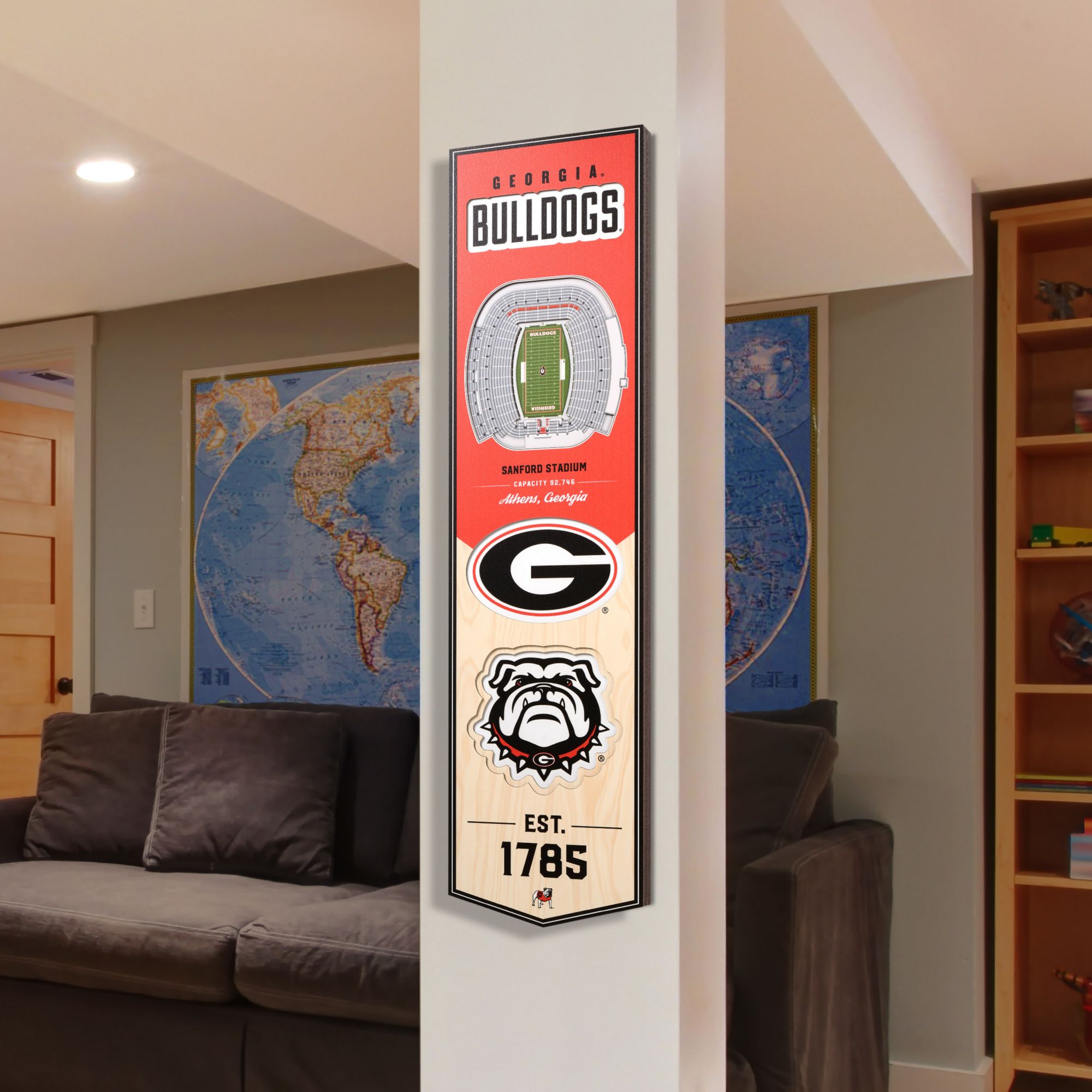 YouTheFan Georgia Bulldogs 8"x32" 3-D Banner product image