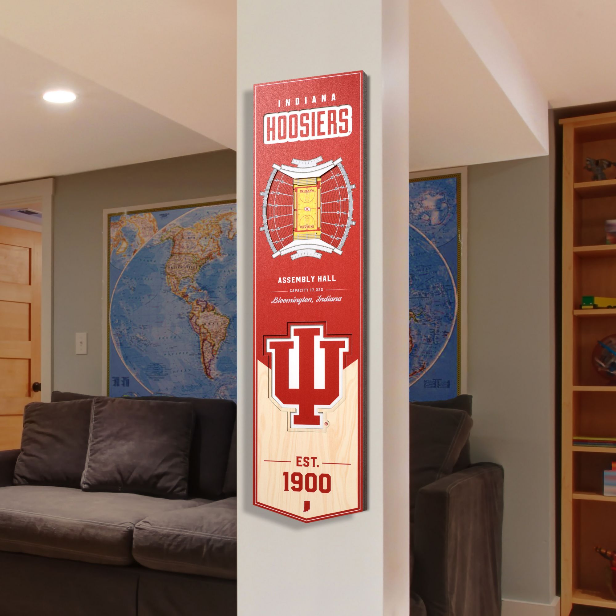 YouTheFan Indiana Hoosiers 8"x32" 3-D Banner product image