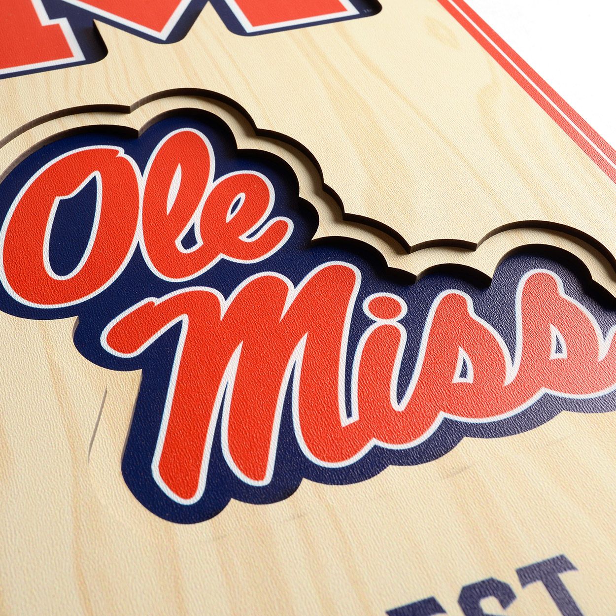 YouTheFan Ole Miss Rebels 8"x32" 3-D Banner product image