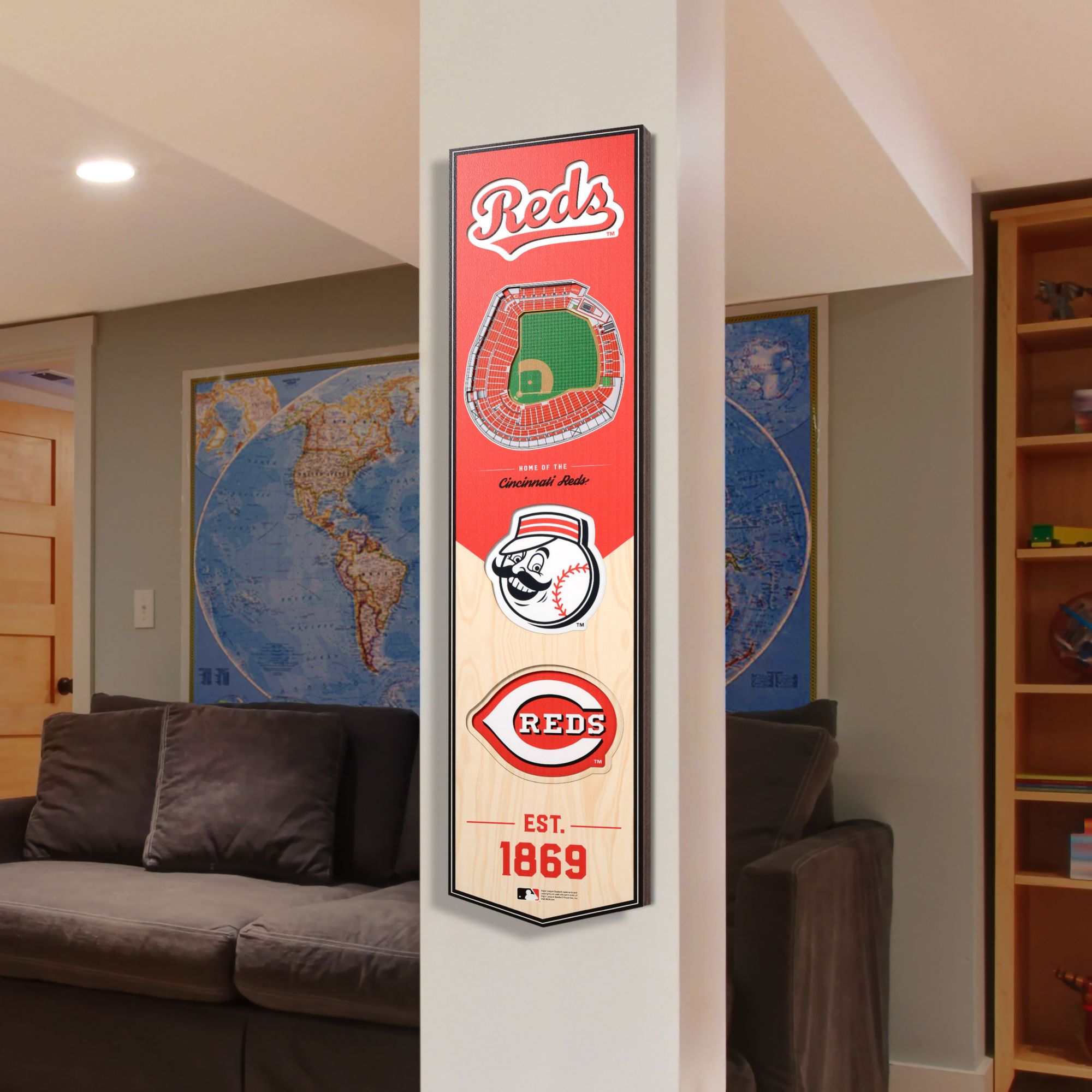 You The Fan Cincinnati Reds 8''x32'' 3-D Banner product image