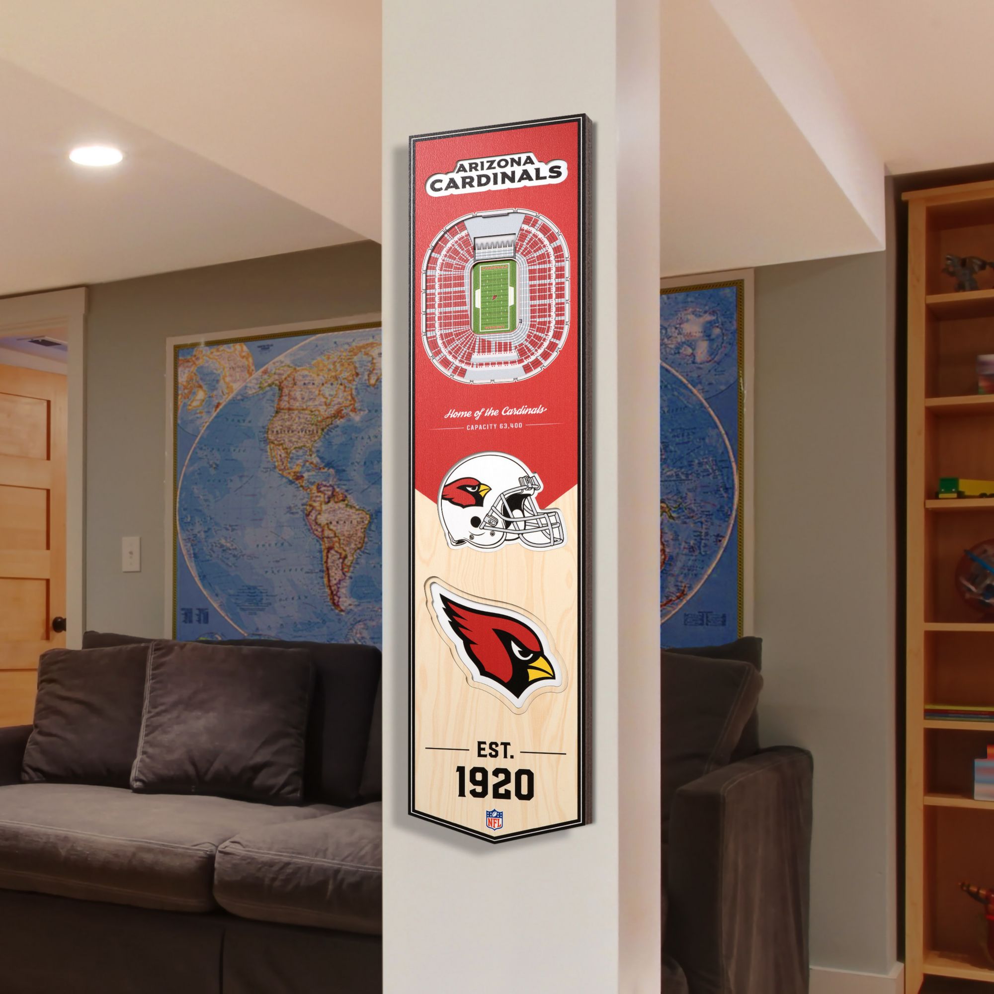 YouTheFan Arizona Cardinals 8''x32'' 3-D Banner product image