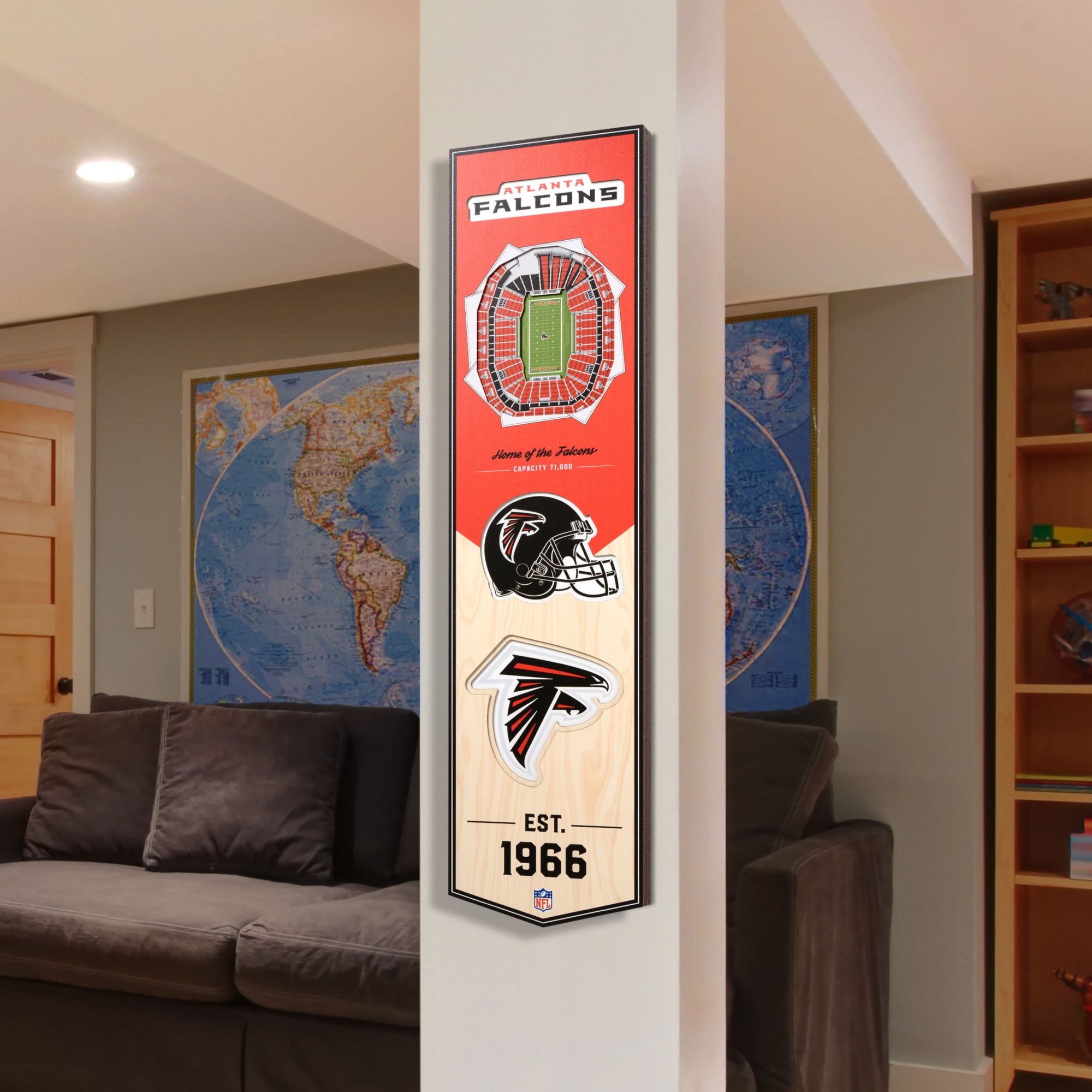 YouTheFan Atlanta Falcons 8''x32'' 3-D Banner product image