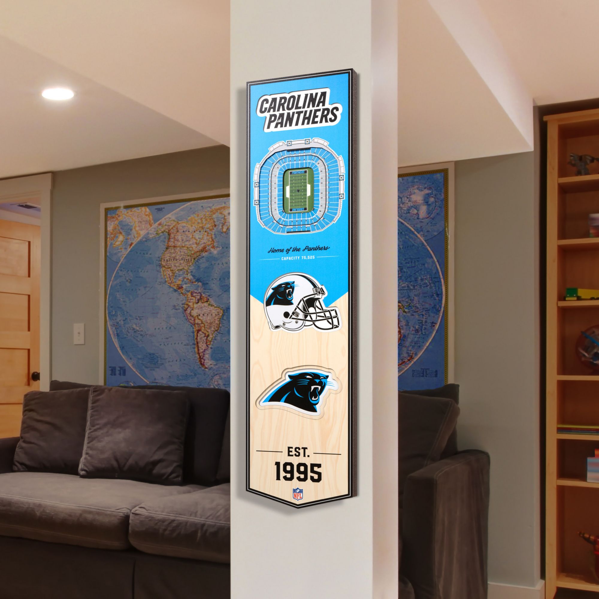 YouTheFan Carolina Panthers 8''x32'' 3-D Banner product image