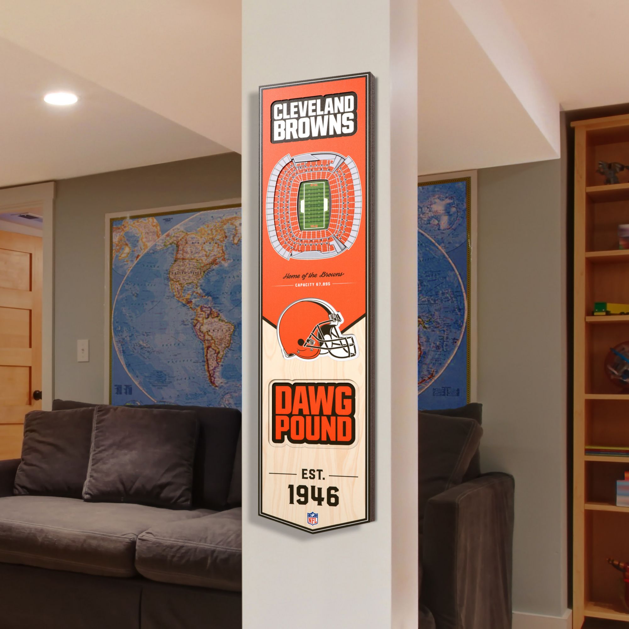 YouTheFan Cleveland Browns 8''x32'' 3-D Banner product image
