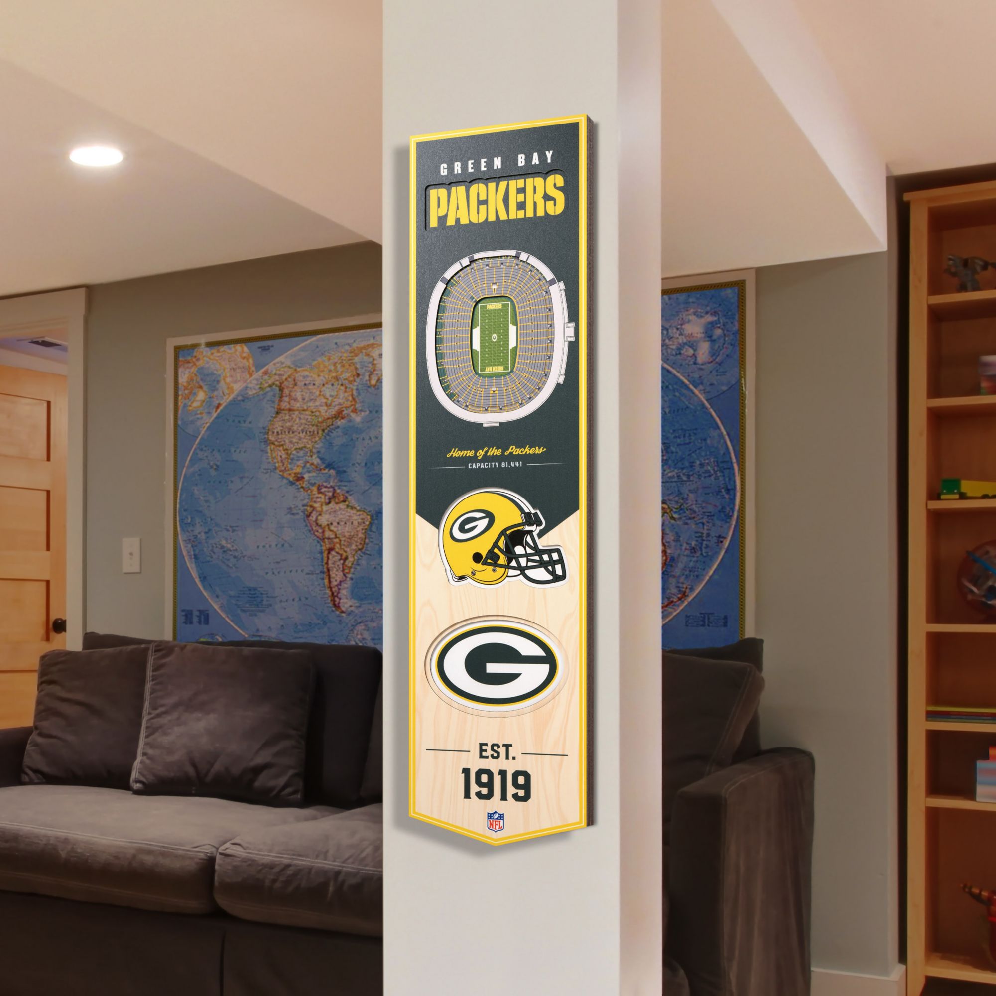 YouTheFan Green Bay Packers 8''x32'' 3-D Banner product image