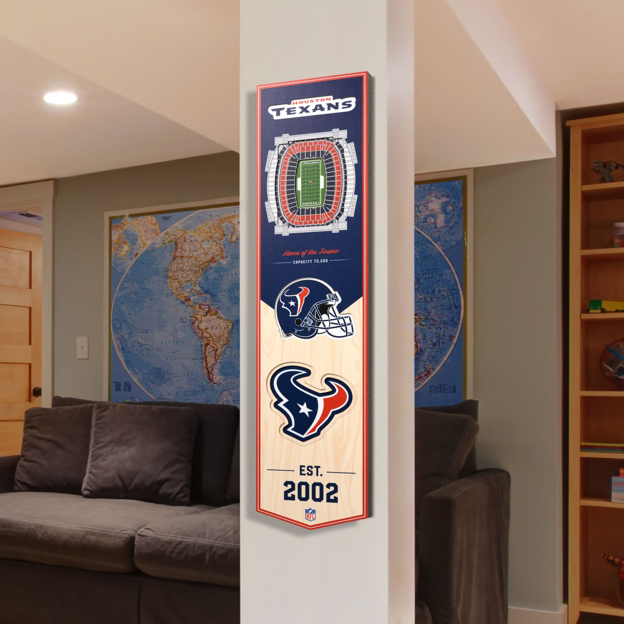 YouTheFan Houston Texans 8''x32'' 3-D Banner product image