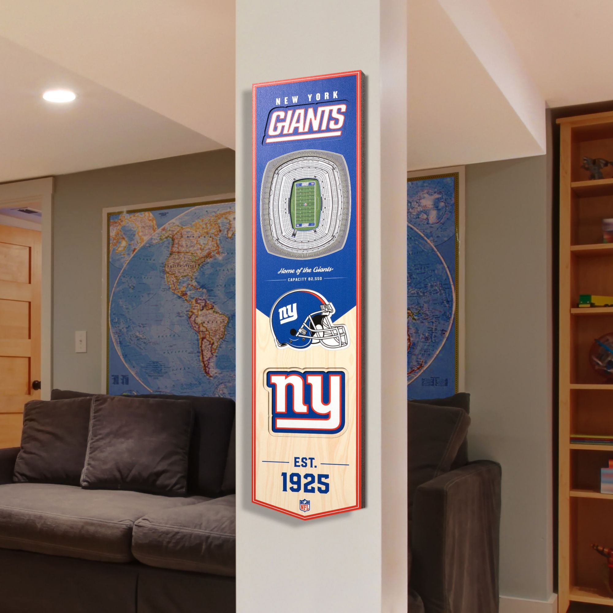 YouTheFan New York Giants 8''x32'' 3-D Banner product image