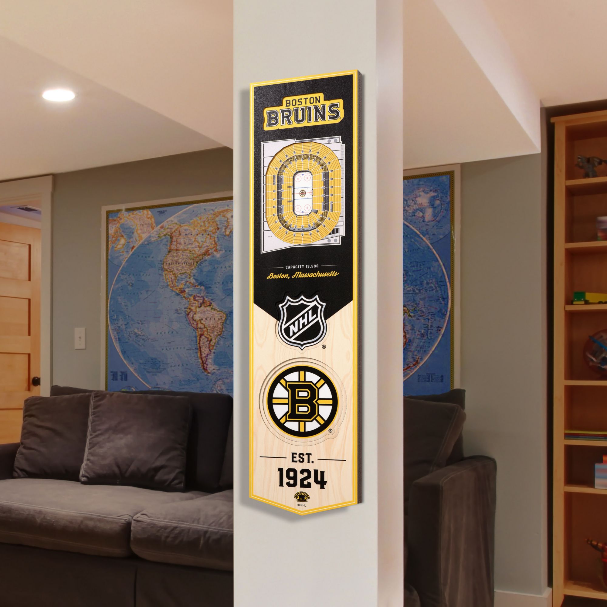 YouTheFan Boston Bruins 8''x32'' 3-D Banner product image