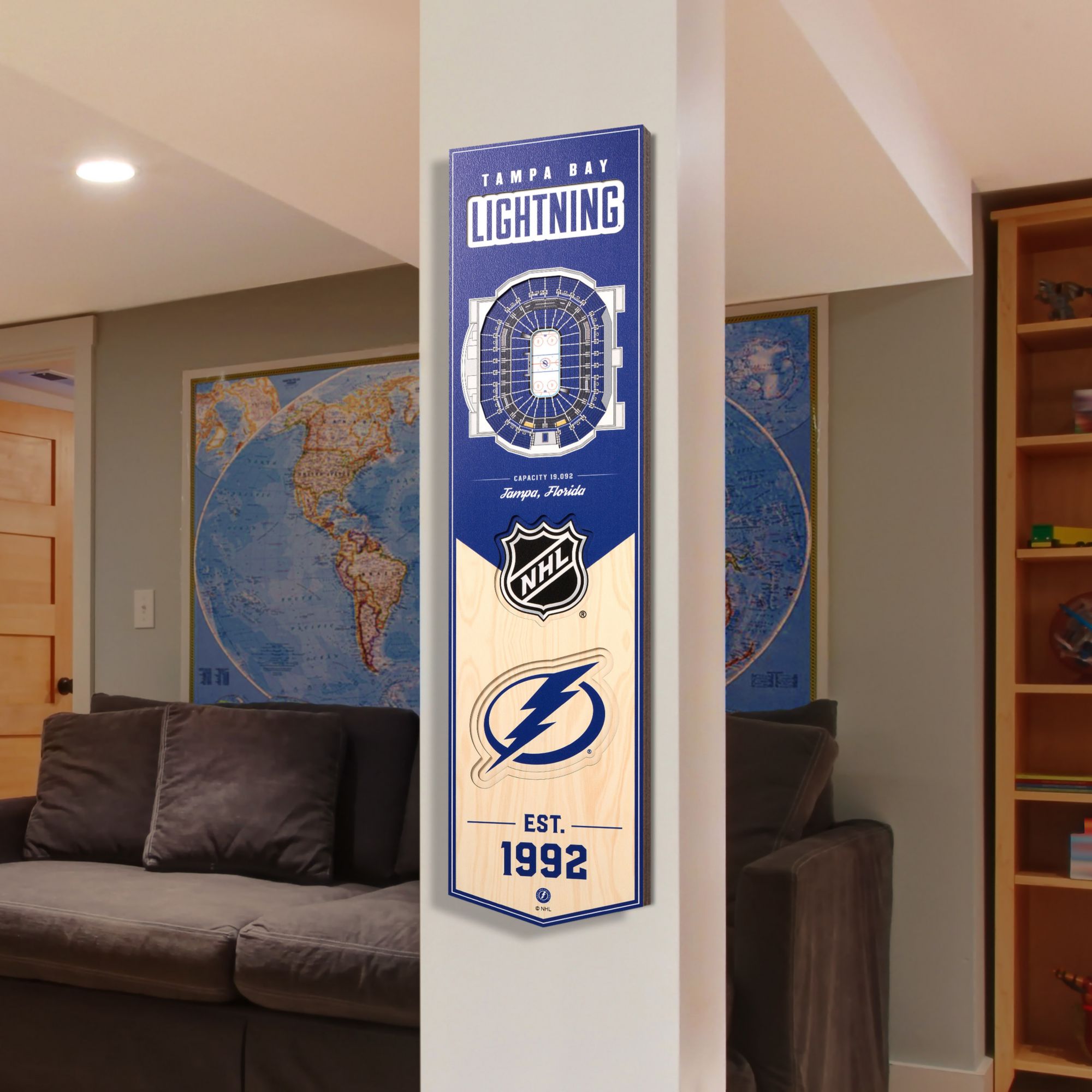 YouTheFan Tampa Bay Lightning 8''x32'' 3-D Banner product image