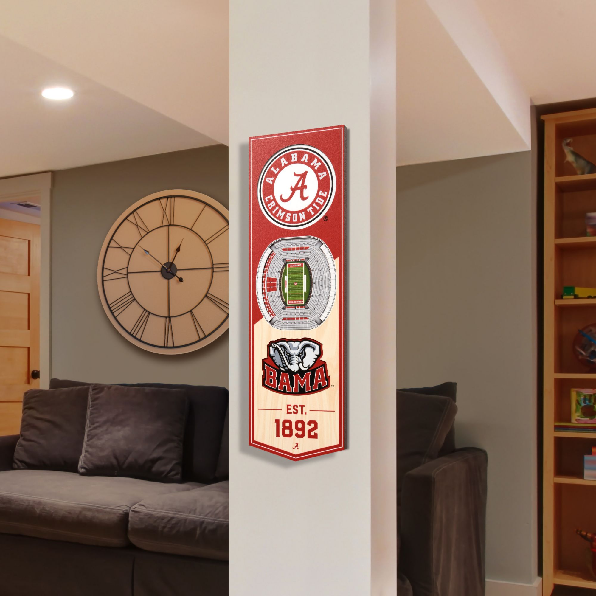 YouTheFan Alabama Crimson Tide 6"x19" 3-D Banner product image