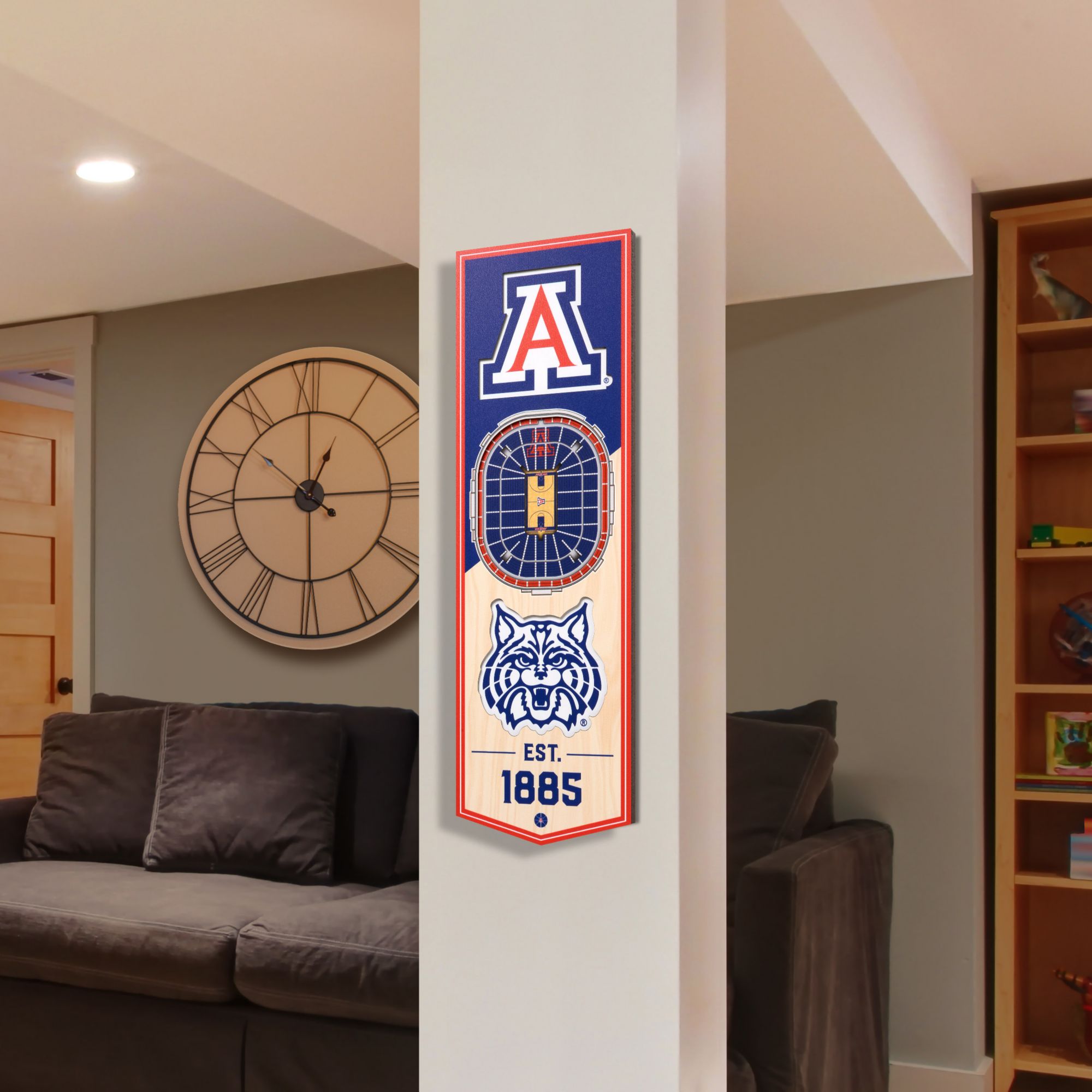 YouTheFan Arizona Wildcats 6"x19" 3-D Banner product image