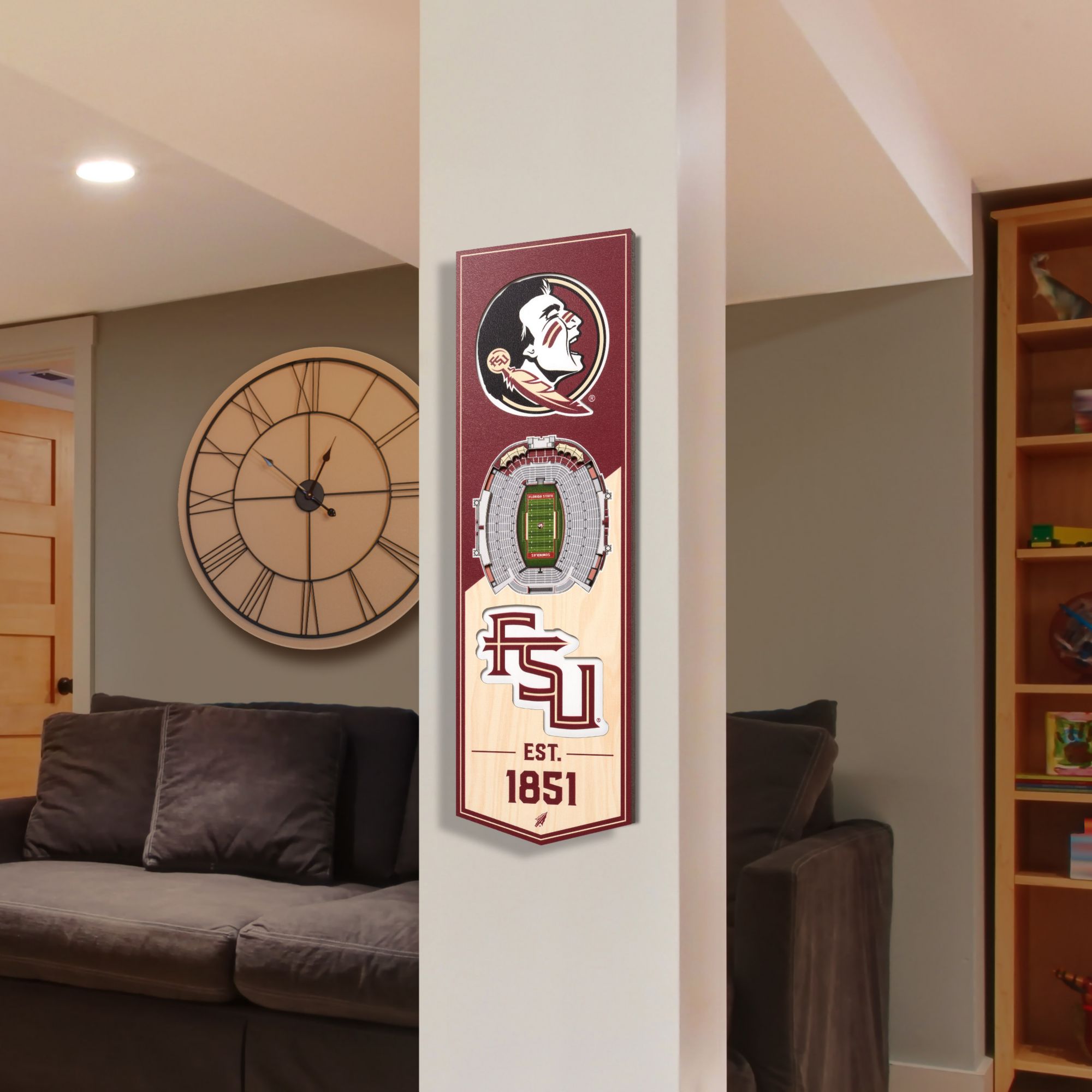 YouTheFan Florida State Seminoles 6"x19" 3-D Banner product image