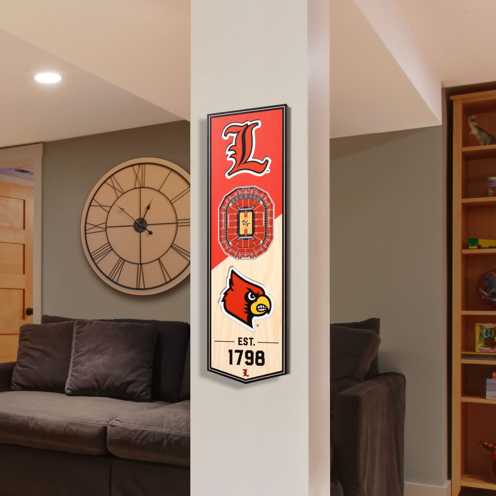 YouTheFan Louisville Cardinals 6"x19" 3-D Banner product image