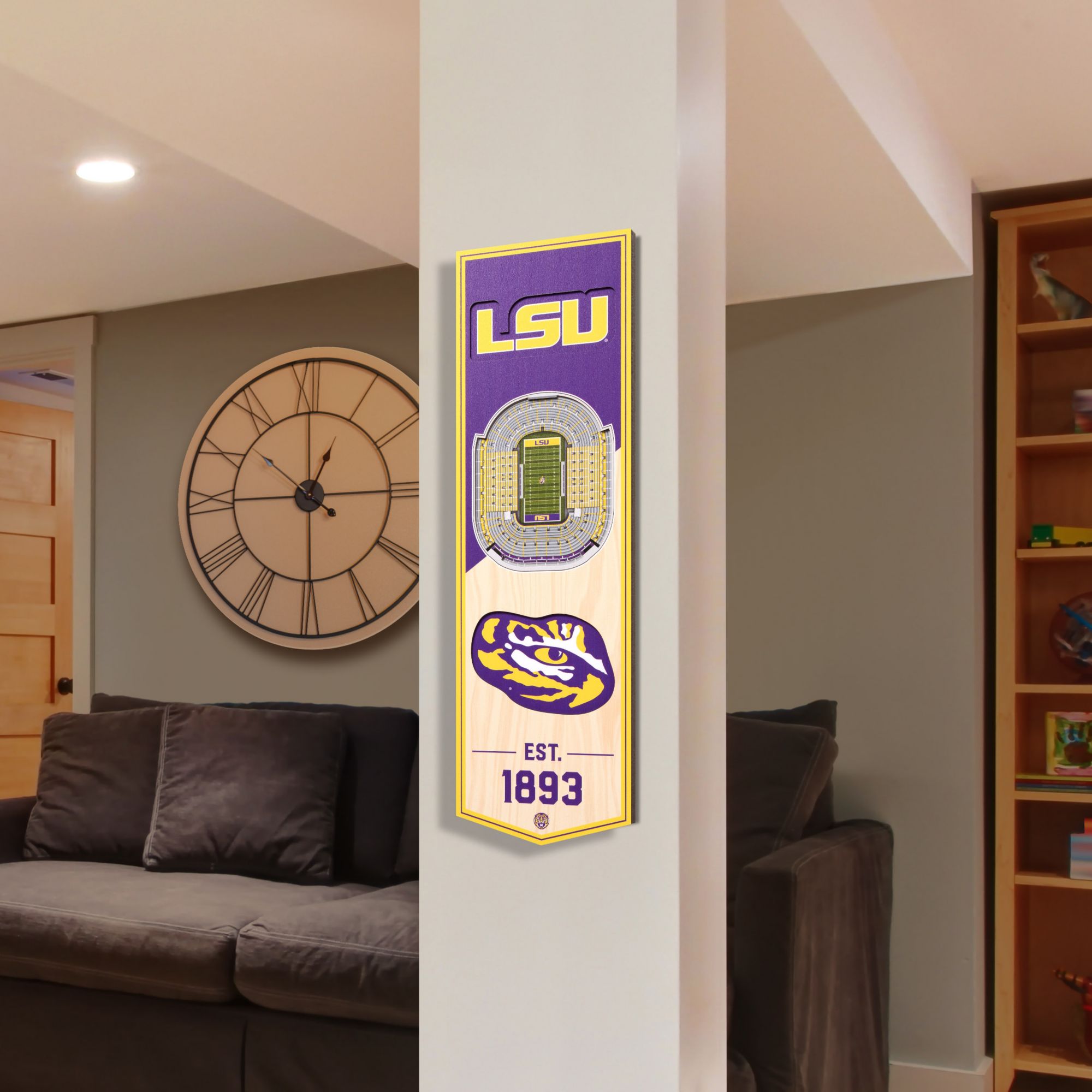 YouTheFan LSU Tigers 6"x19" 3-D Banner product image