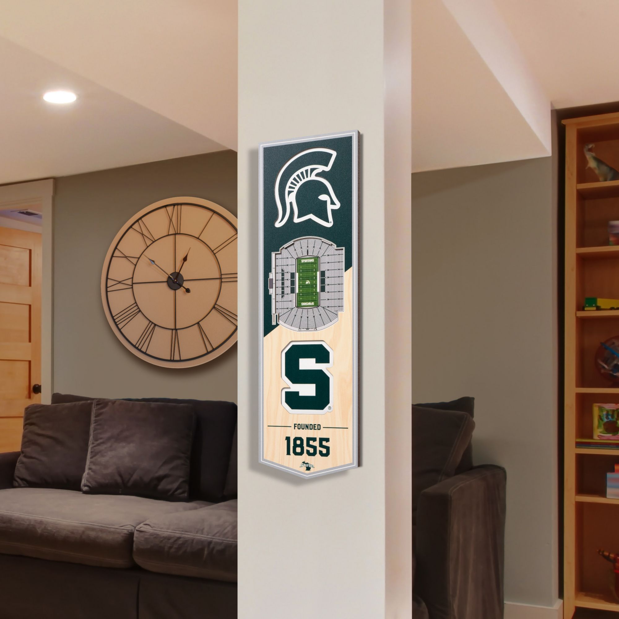 YouTheFan Michigan State Spartans 6"x19" 3-D Banner product image