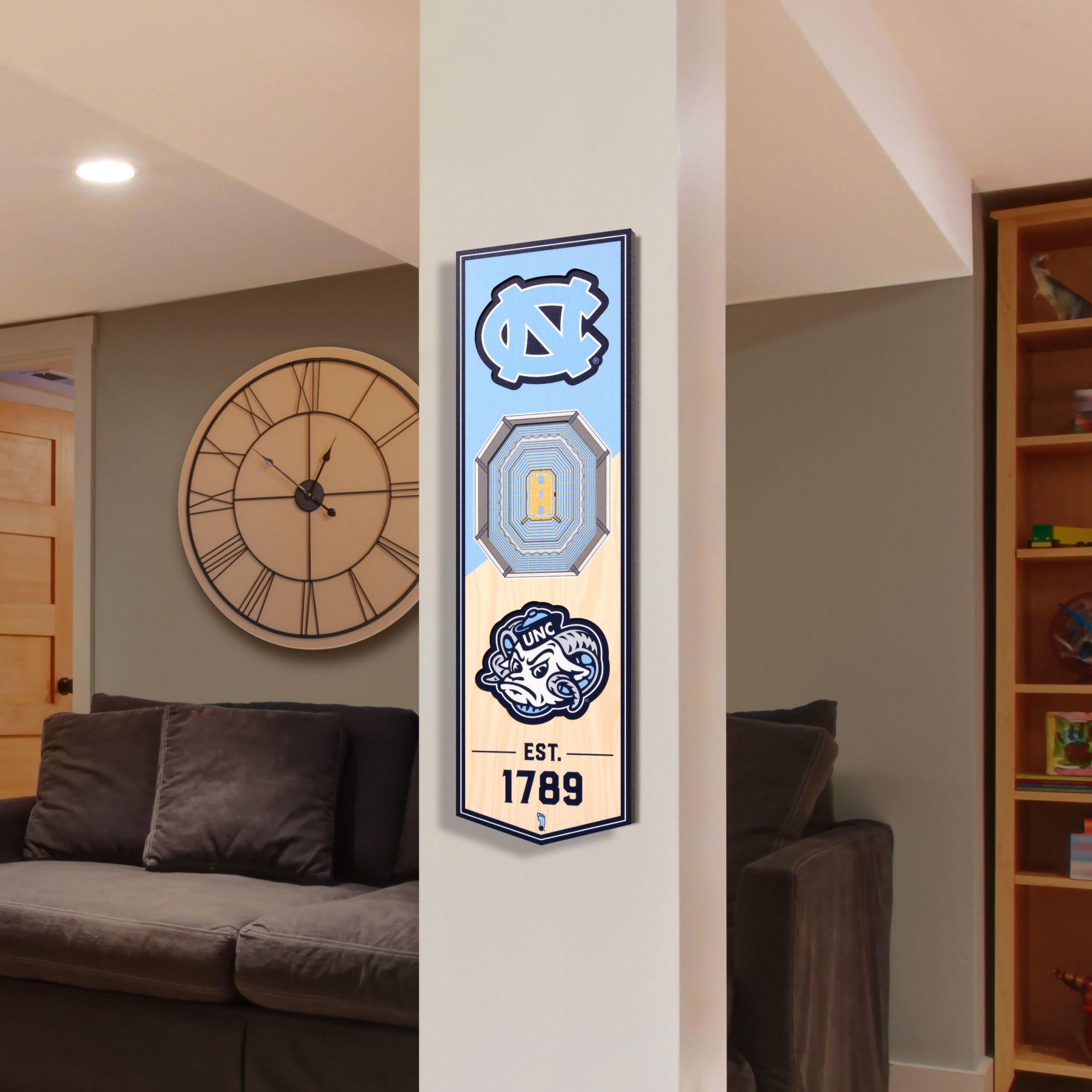 YouTheFan North Carolina Tar Heels 6"x19" 3-D Banner product image